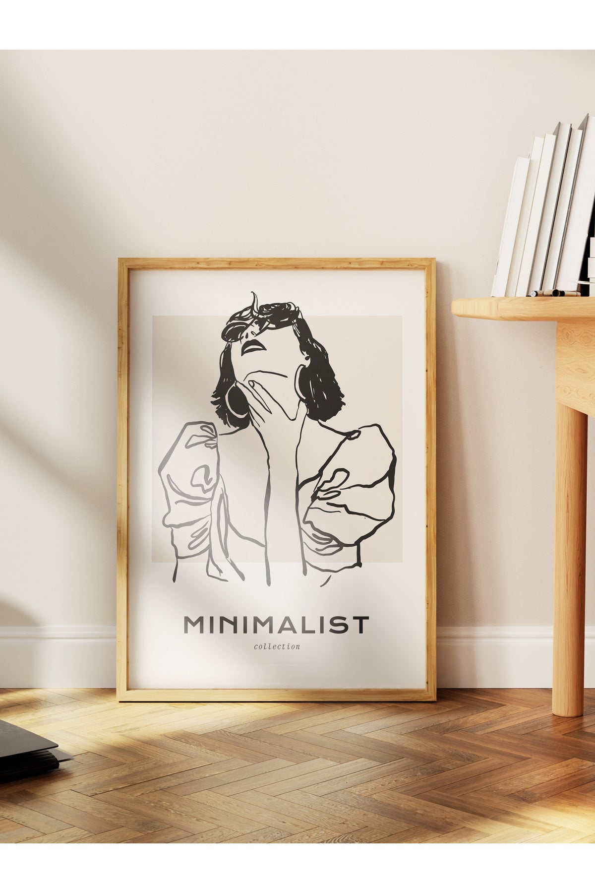 Soft Boho Çerçevesiz Duvar Posteri, İskandinav Temalı Poster - Salon, Mutfak ve Yatak Odası Dekoru