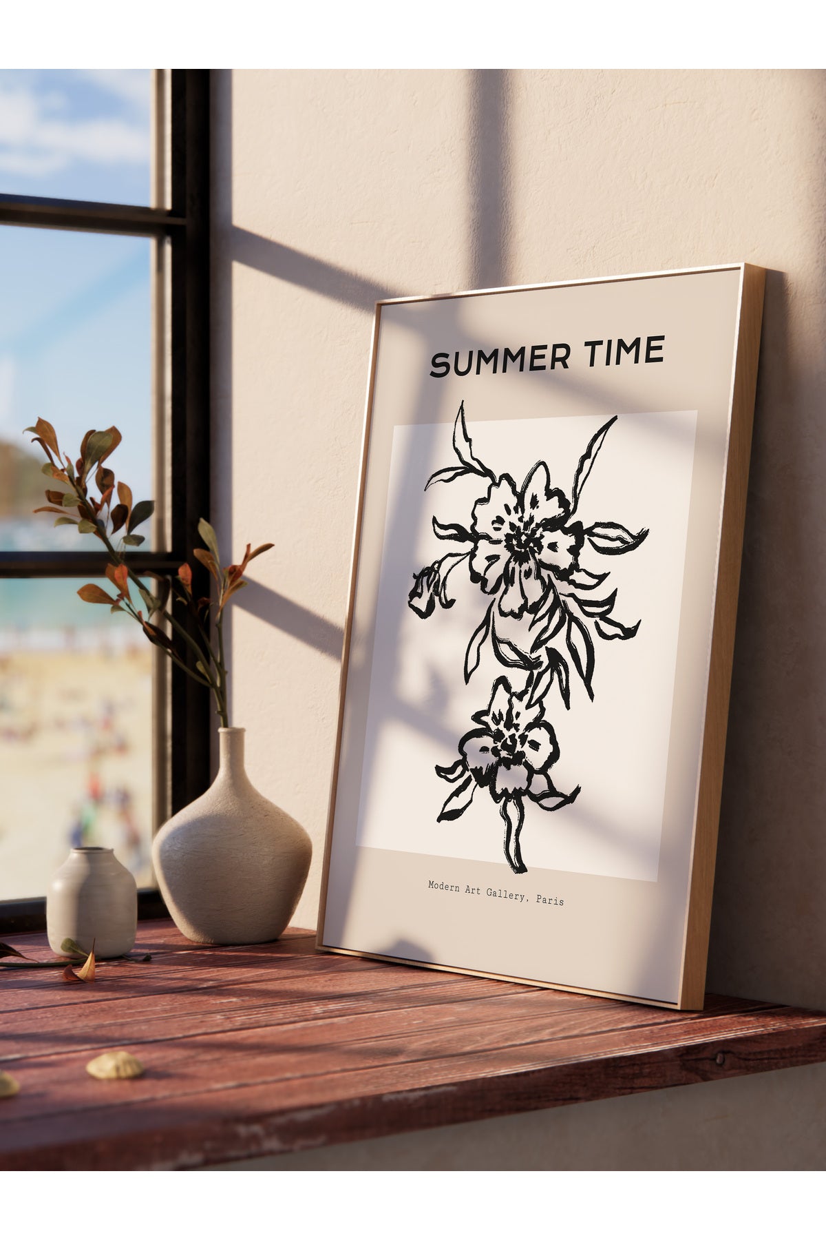 Soft Boho Çerçevesiz Duvar Posteri, İskandinav Temalı Poster - Salon, Mutfak ve Yatak Odası Dekoru