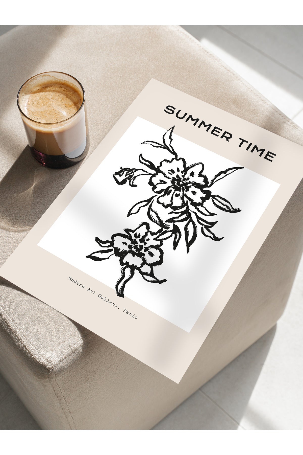 Soft Boho Çerçevesiz Duvar Posteri, İskandinav Temalı Poster - Salon, Mutfak ve Yatak Odası Dekoru