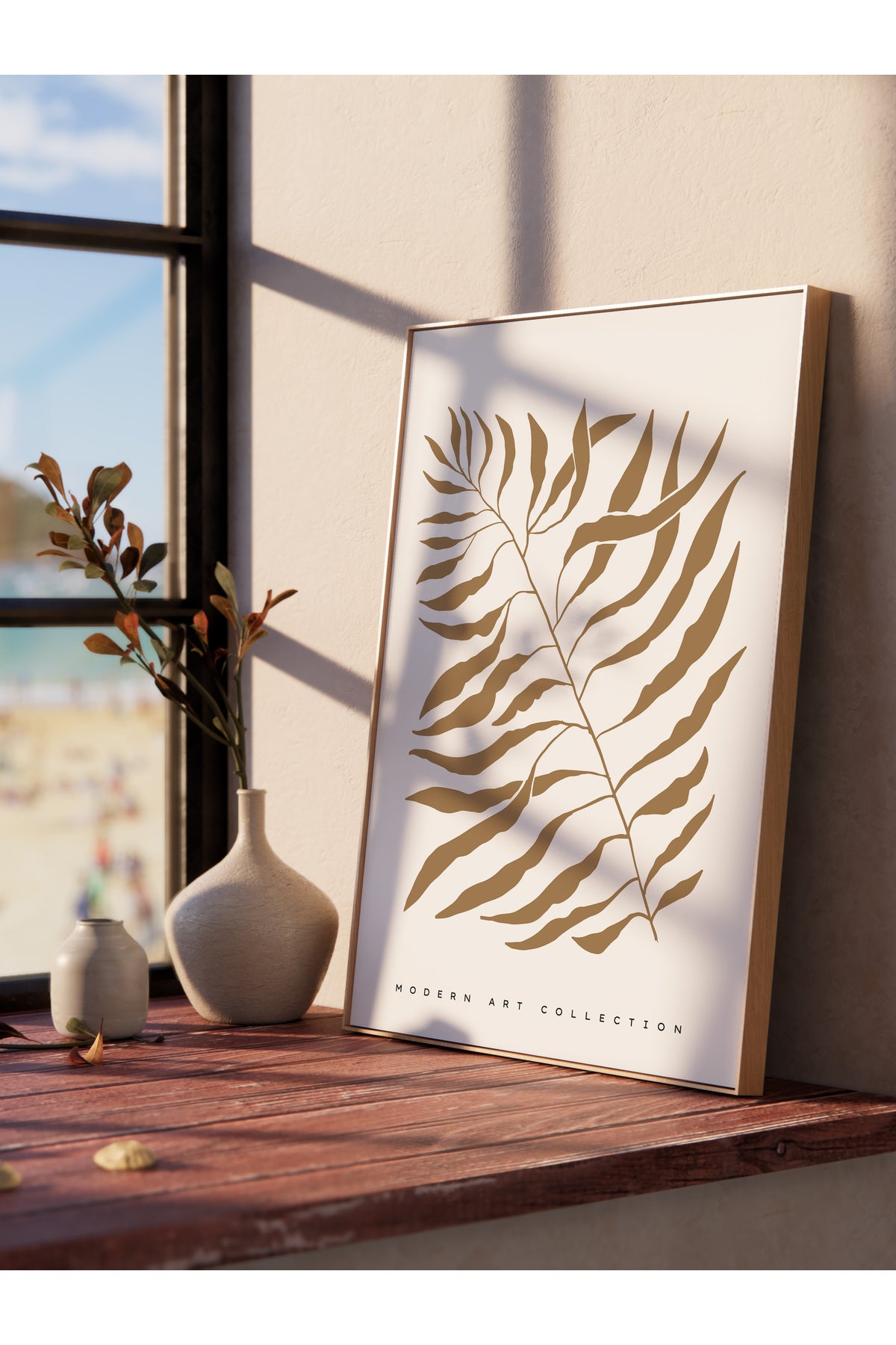 Soft Boho Çerçevesiz Duvar Posteri, İskandinav Temalı Poster - Salon, Mutfak ve Yatak Odası Dekoru