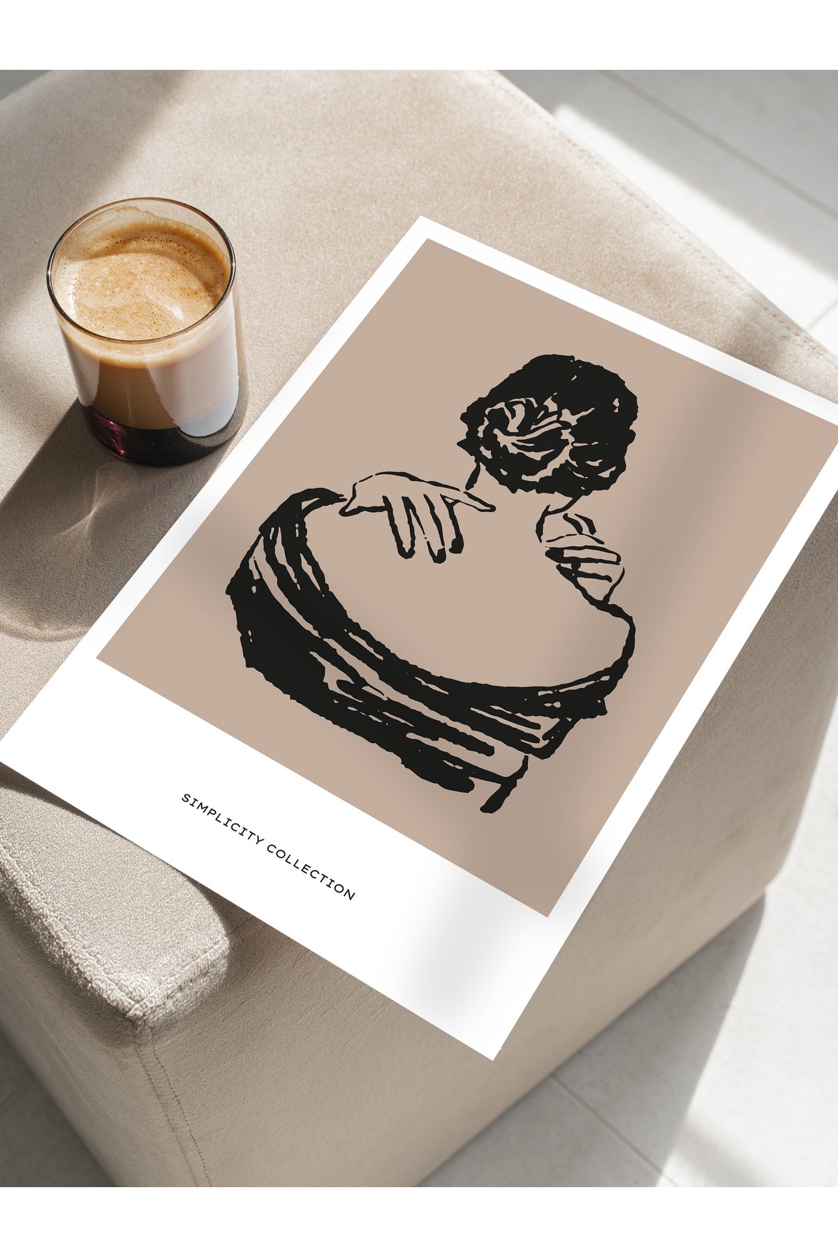 Soft Boho Çerçevesiz Duvar Posteri, İskandinav Temalı Poster - Salon, Mutfak ve Yatak Odası Dekoru