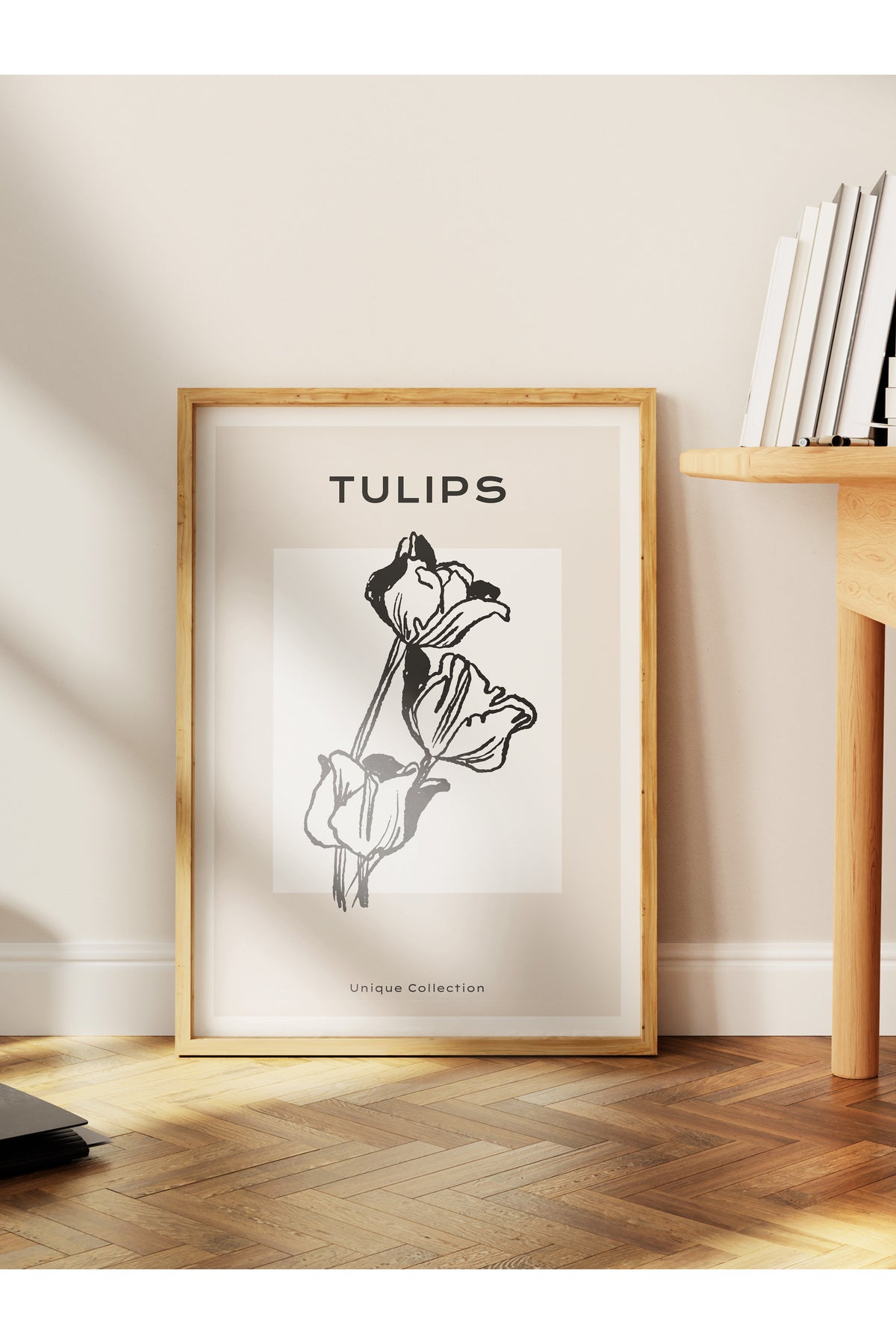 Soft Boho Çerçevesiz Duvar Posteri, İskandinav Temalı Poster - Salon, Mutfak ve Yatak Odası Dekoru