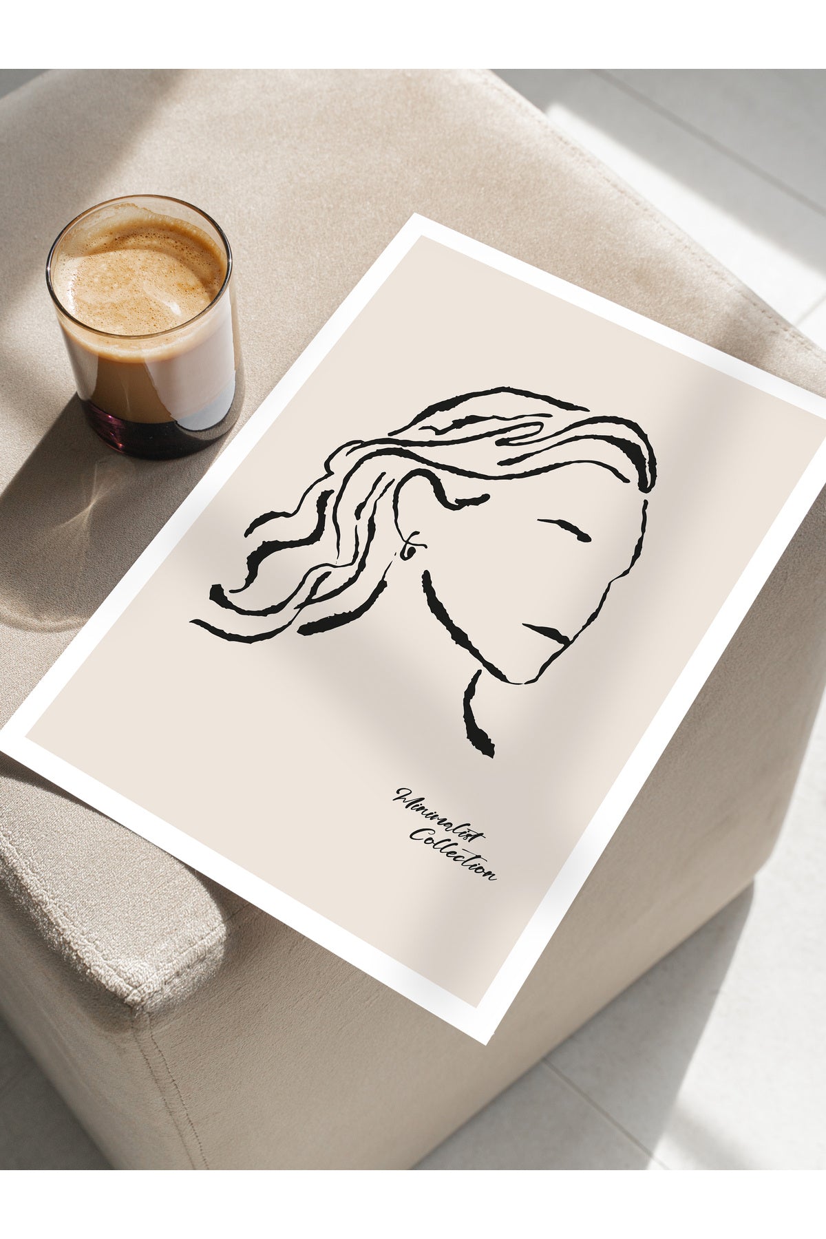 Soft Boho Çerçevesiz Duvar Posteri, İskandinav Temalı Poster - Salon, Mutfak ve Yatak Odası Dekoru