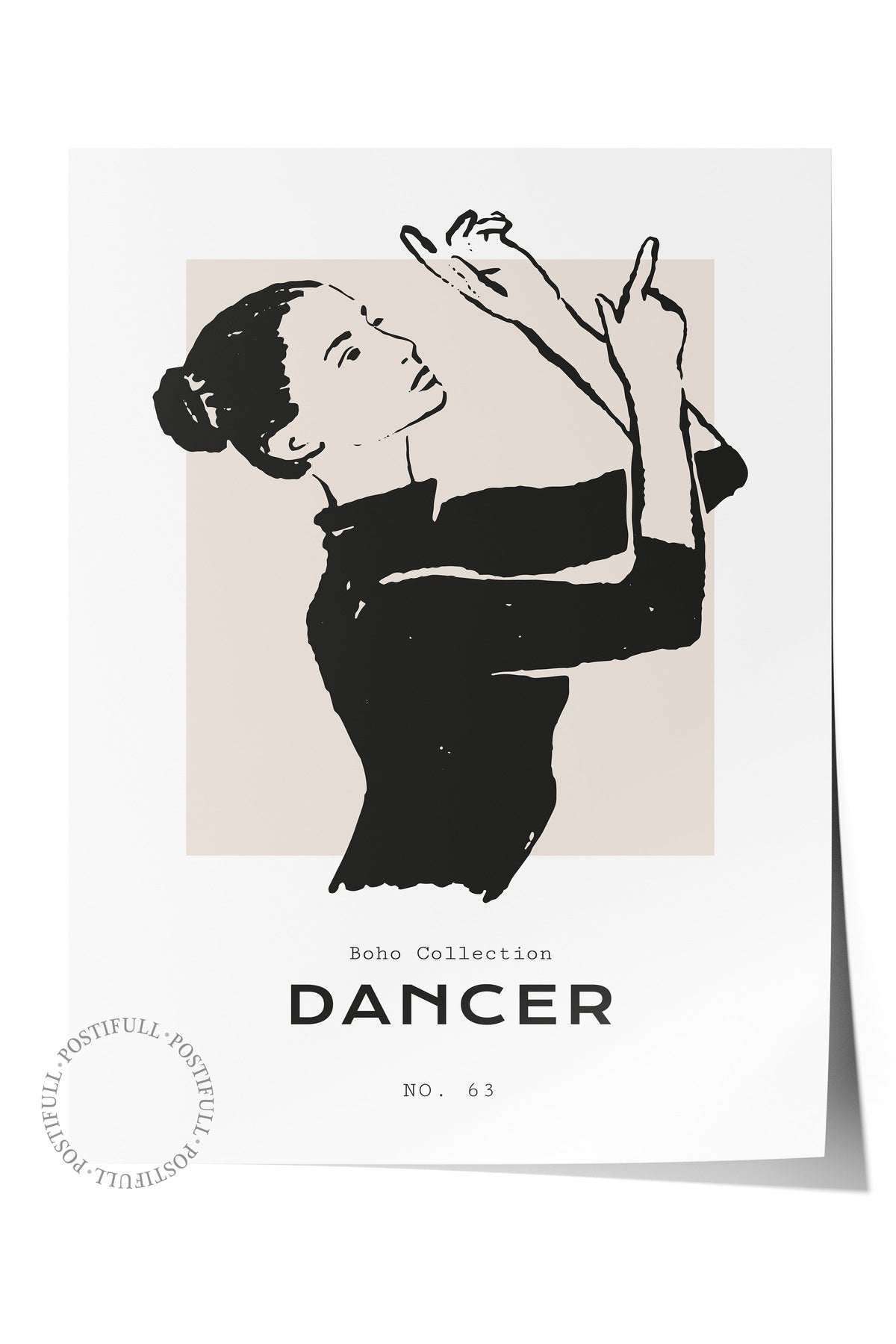 Soft Boho Çerçevesiz Duvar Posteri, İskandinav Temalı Poster - Salon, Mutfak ve Yatak Odası Dekoru