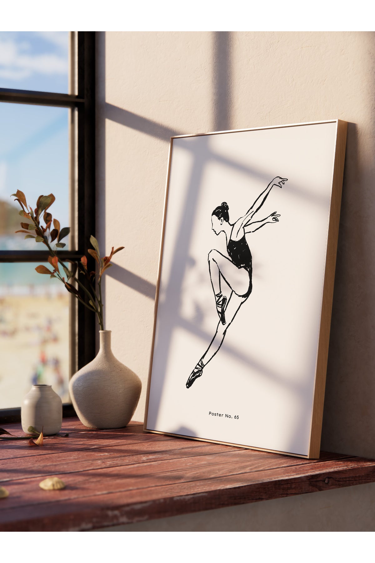 Soft Boho Çerçevesiz Duvar Posteri, İskandinav Temalı Poster - Salon, Mutfak ve Yatak Odası Dekoru