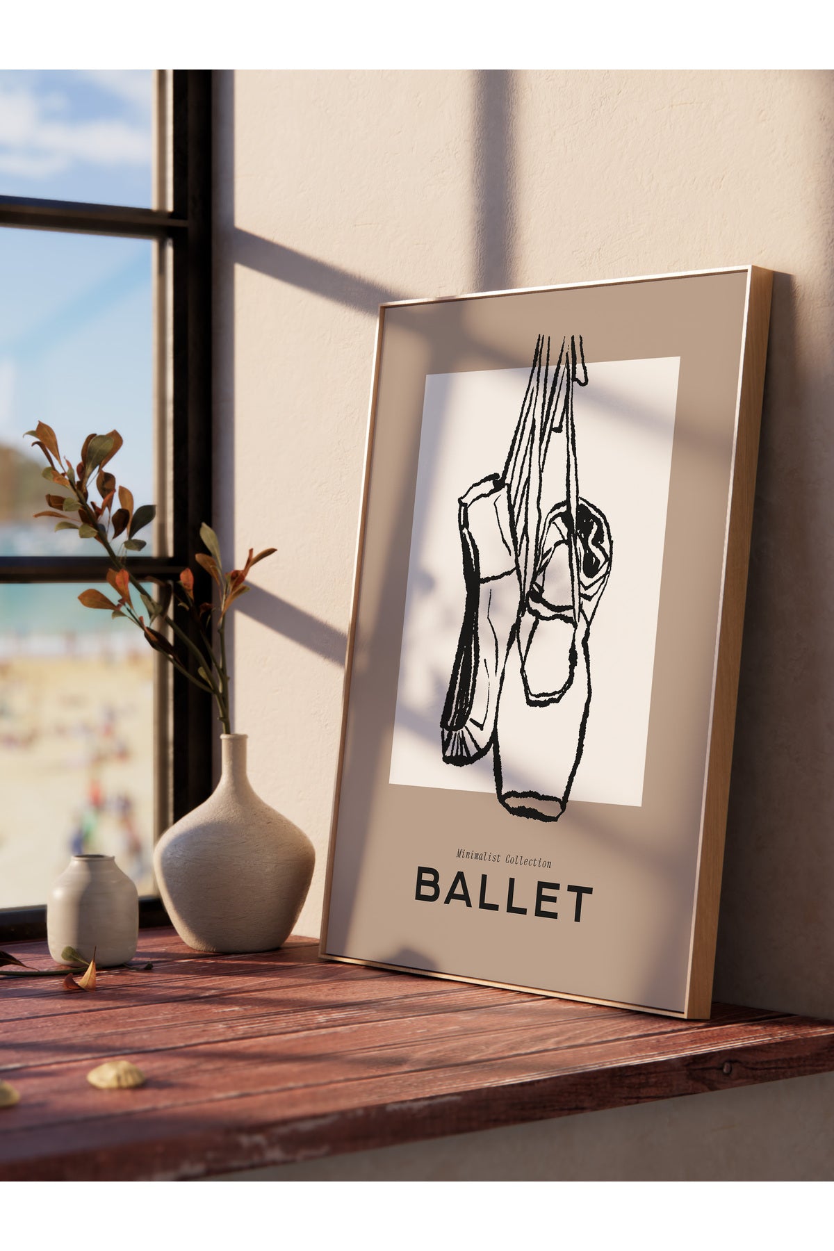 Soft Boho Çerçevesiz Duvar Posteri, İskandinav Temalı Poster - Salon, Mutfak ve Yatak Odası Dekoru