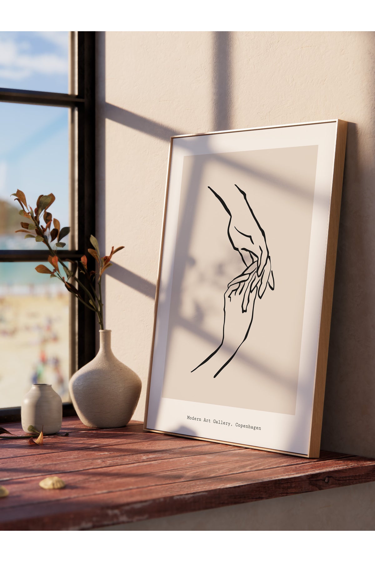 Soft Boho Çerçevesiz Duvar Posteri, İskandinav Temalı Poster - Salon, Mutfak ve Yatak Odası Dekoru