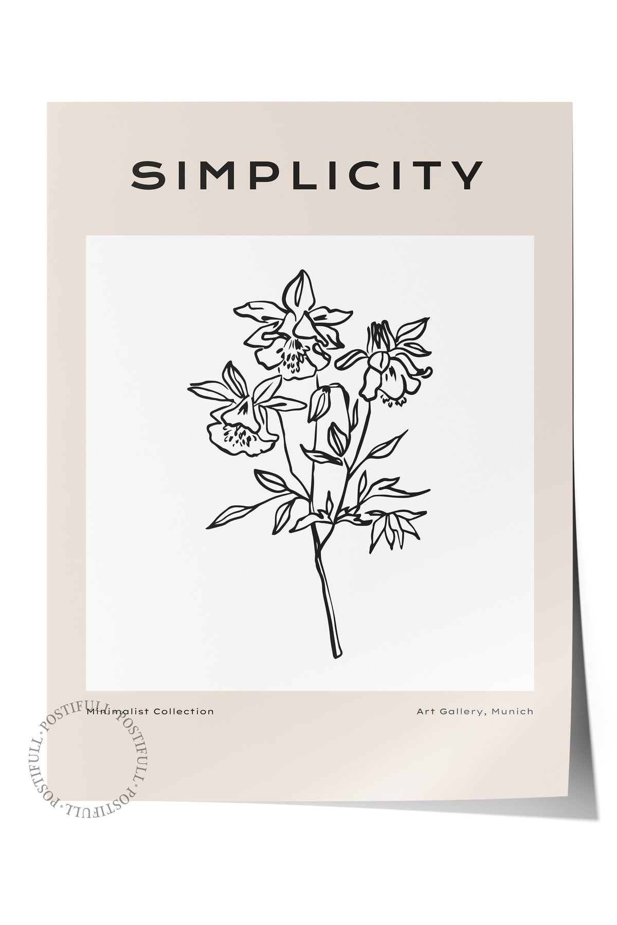 Soft Boho Çerçevesiz Duvar Posteri, İskandinav Temalı Poster - Salon, Mutfak ve Yatak Odası Dekoru