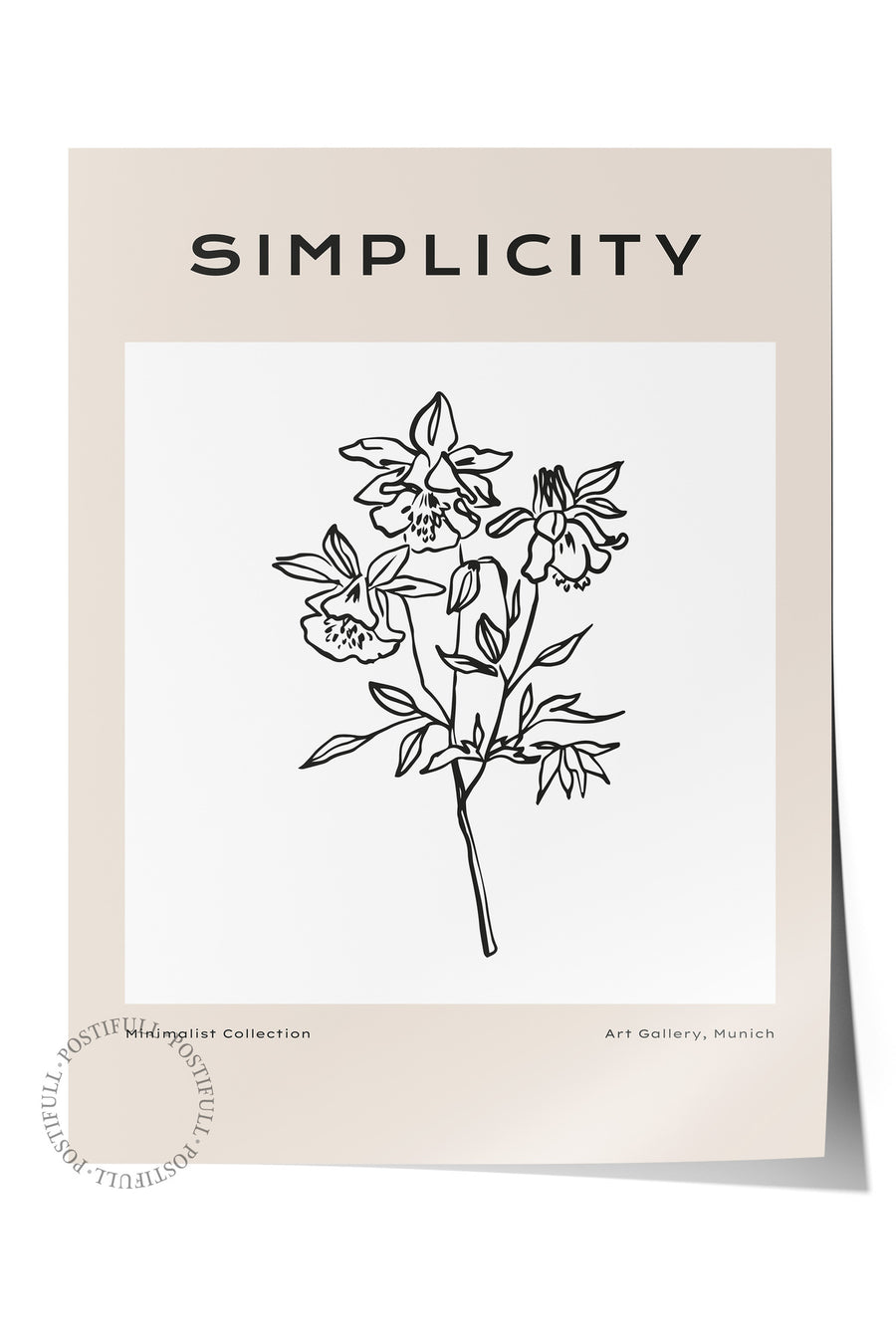 Farklı Tonlarda SIMPLICITY Bohem & Boho Çerçevesiz Poster