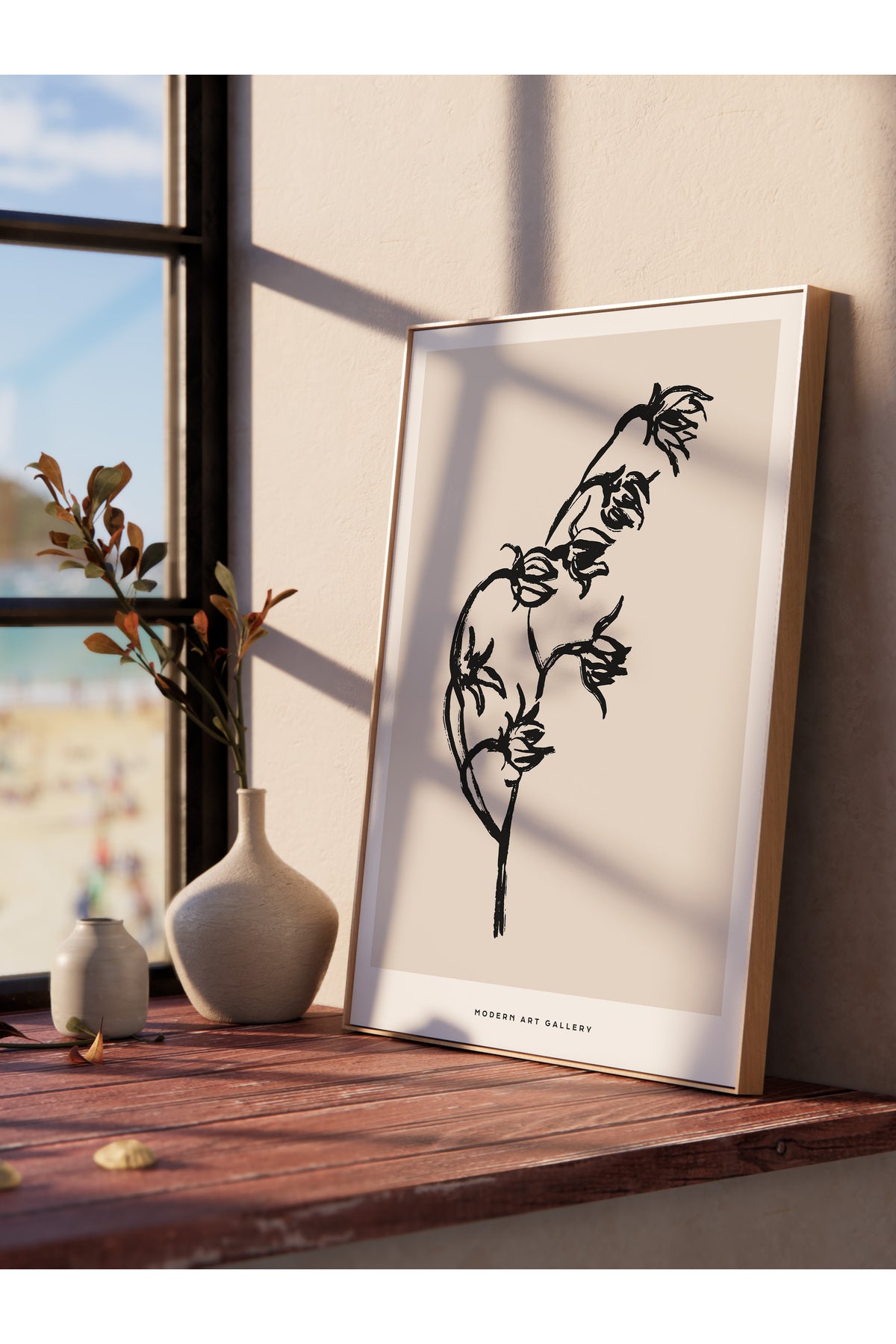Soft Boho Çerçevesiz Duvar Posteri, İskandinav Temalı Poster - Salon, Mutfak ve Yatak Odası Dekoru