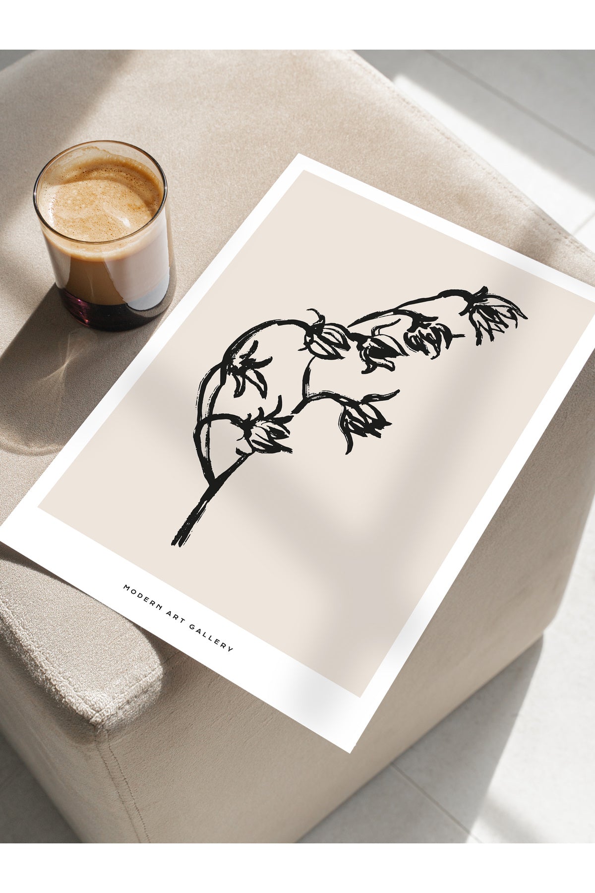 Soft Boho Çerçevesiz Duvar Posteri, İskandinav Temalı Poster - Salon, Mutfak ve Yatak Odası Dekoru