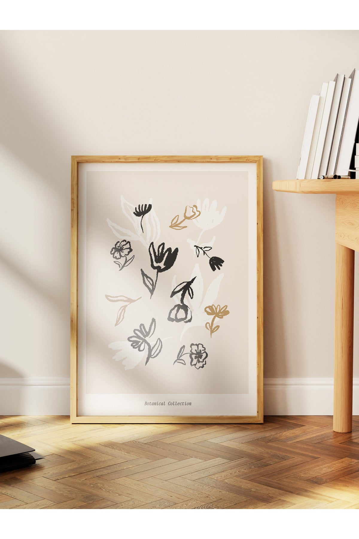 Soft Boho Çerçevesiz Duvar Posteri, İskandinav Temalı Poster - Salon, Mutfak ve Yatak Odası Dekoru