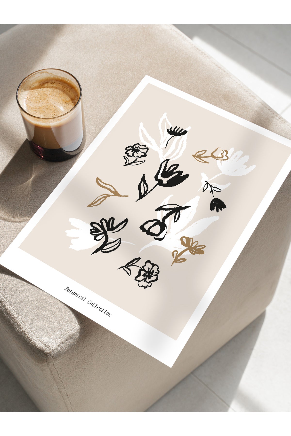 Soft Boho Çerçevesiz Duvar Posteri, İskandinav Temalı Poster - Salon, Mutfak ve Yatak Odası Dekoru