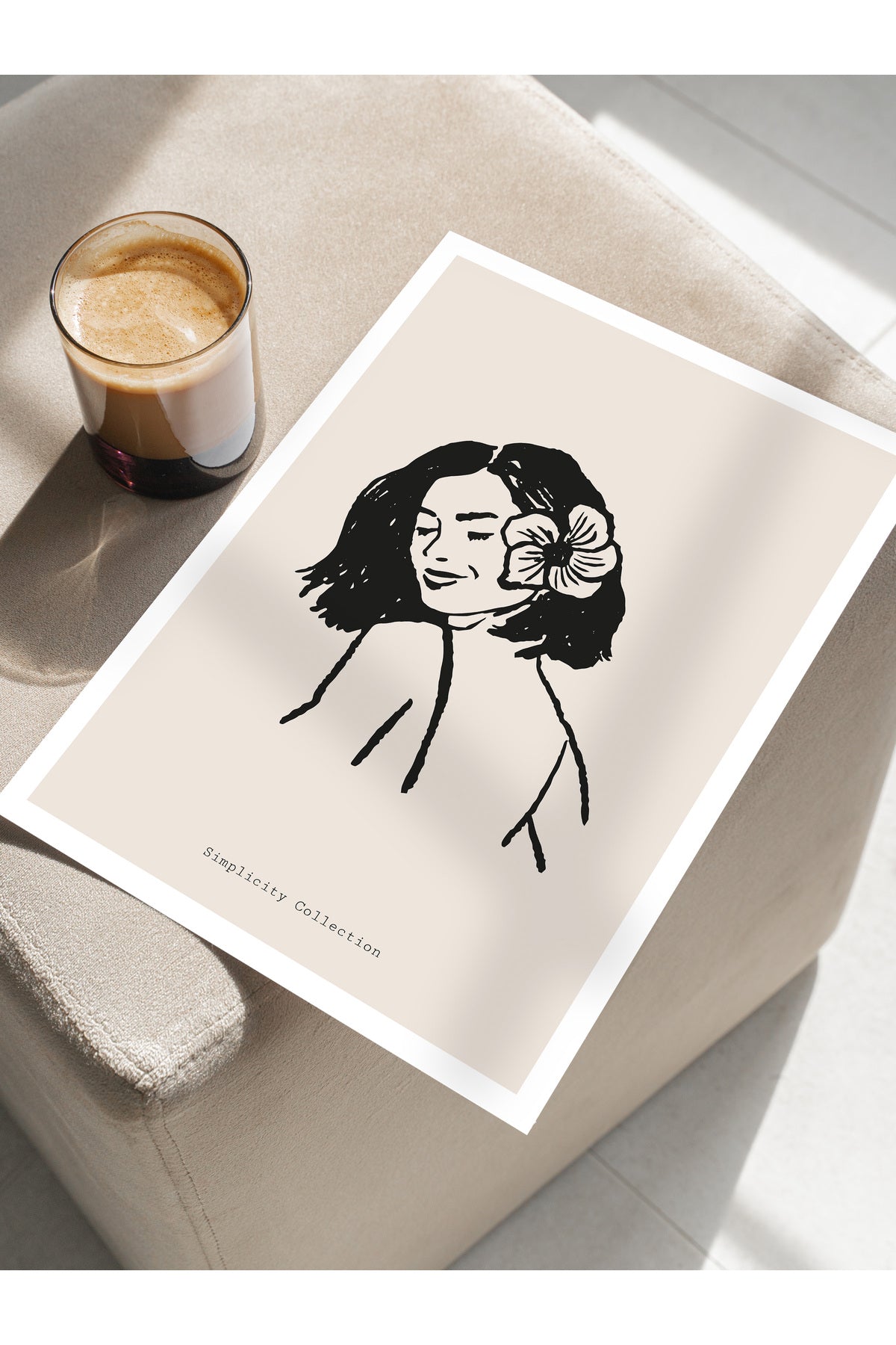 Soft Boho Çerçevesiz Duvar Posteri, İskandinav Temalı Poster - Salon, Mutfak ve Yatak Odası Dekoru