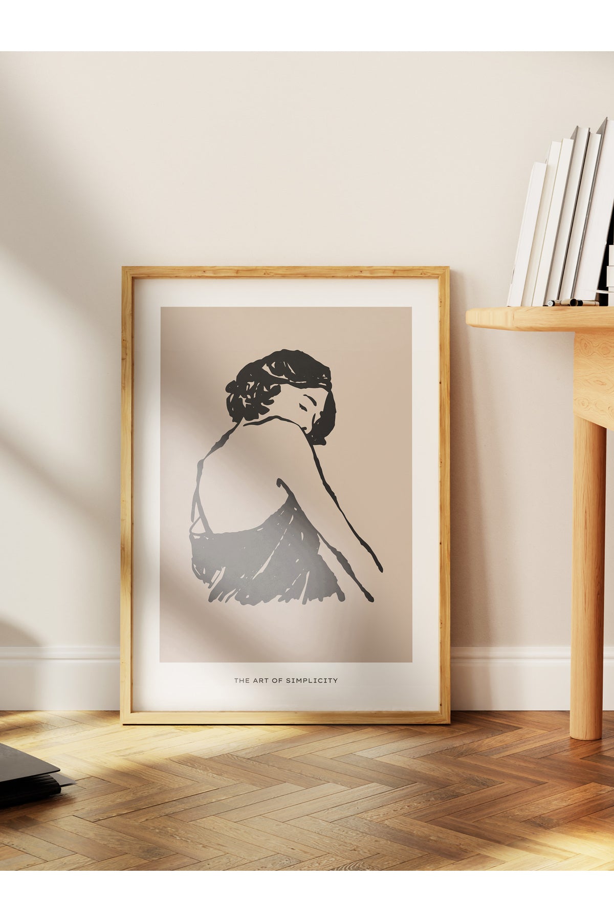 Soft Boho Çerçevesiz Duvar Posteri, İskandinav Temalı Poster - Salon, Mutfak ve Yatak Odası Dekoru
