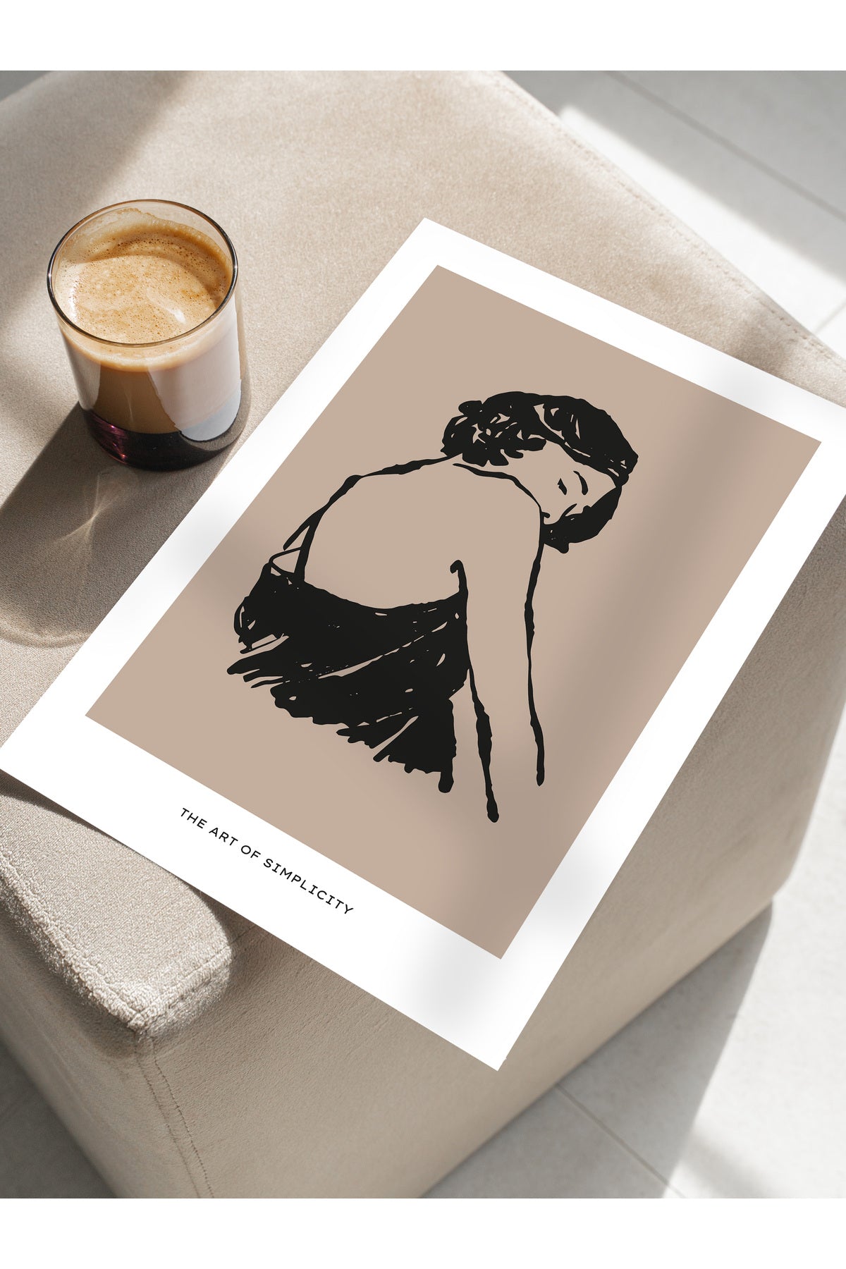 Soft Boho Çerçevesiz Duvar Posteri, İskandinav Temalı Poster - Salon, Mutfak ve Yatak Odası Dekoru