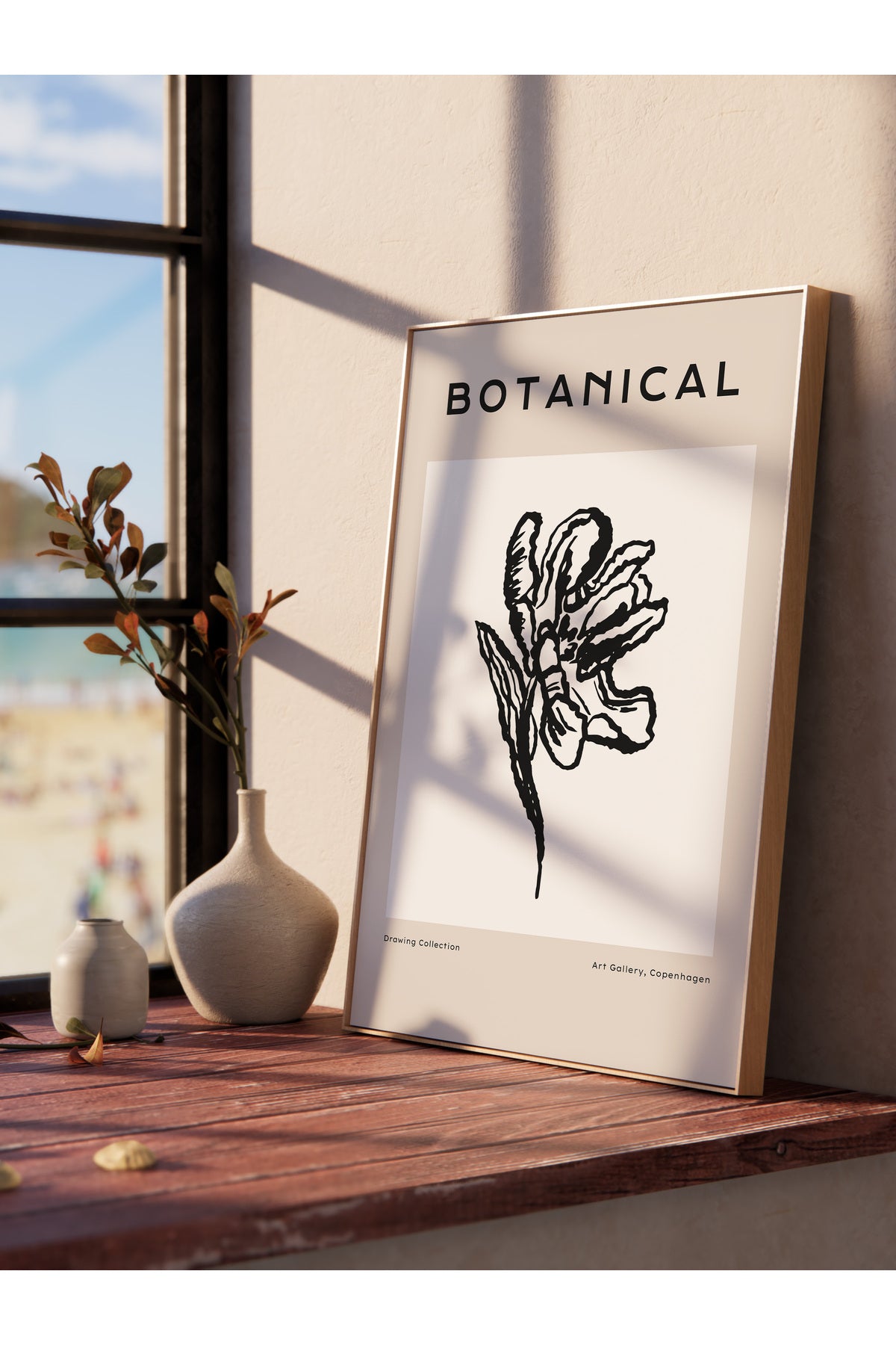 Soft Boho Çerçevesiz Duvar Posteri, İskandinav Temalı Poster - Salon, Mutfak ve Yatak Odası Dekoru