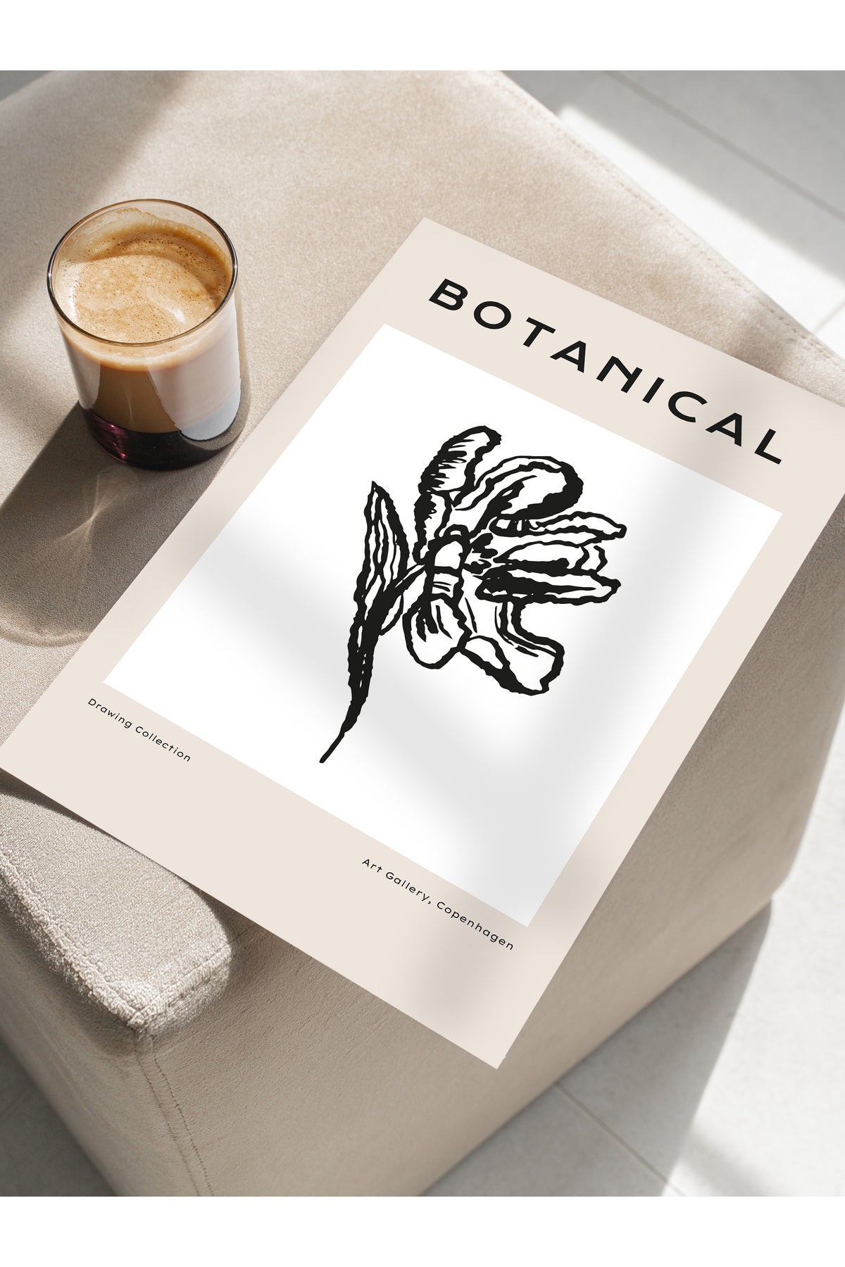 Soft Boho Çerçevesiz Duvar Posteri, İskandinav Temalı Poster - Salon, Mutfak ve Yatak Odası Dekoru