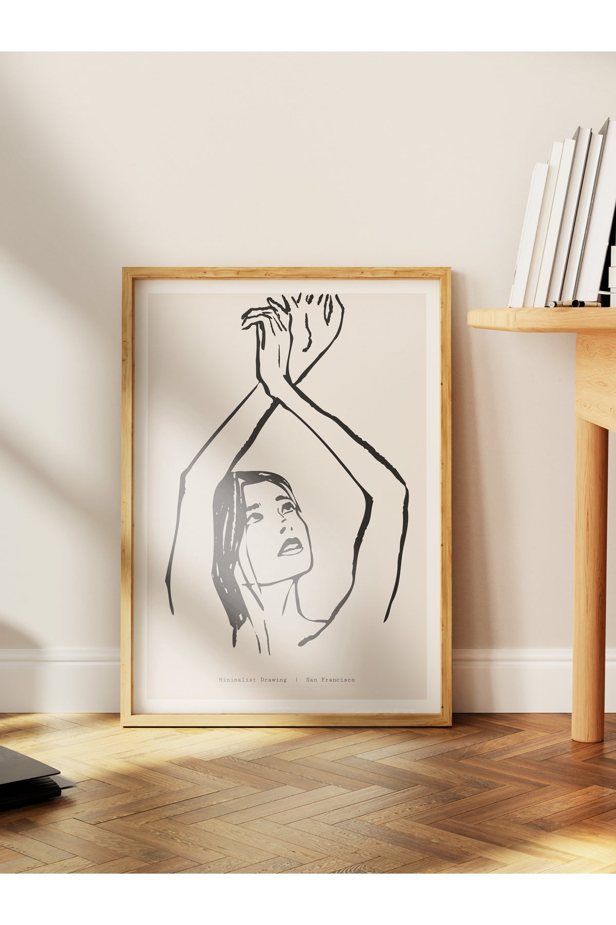 Soft Boho Çerçevesiz Duvar Posteri, İskandinav Temalı Poster - Salon, Mutfak ve Yatak Odası Dekoru