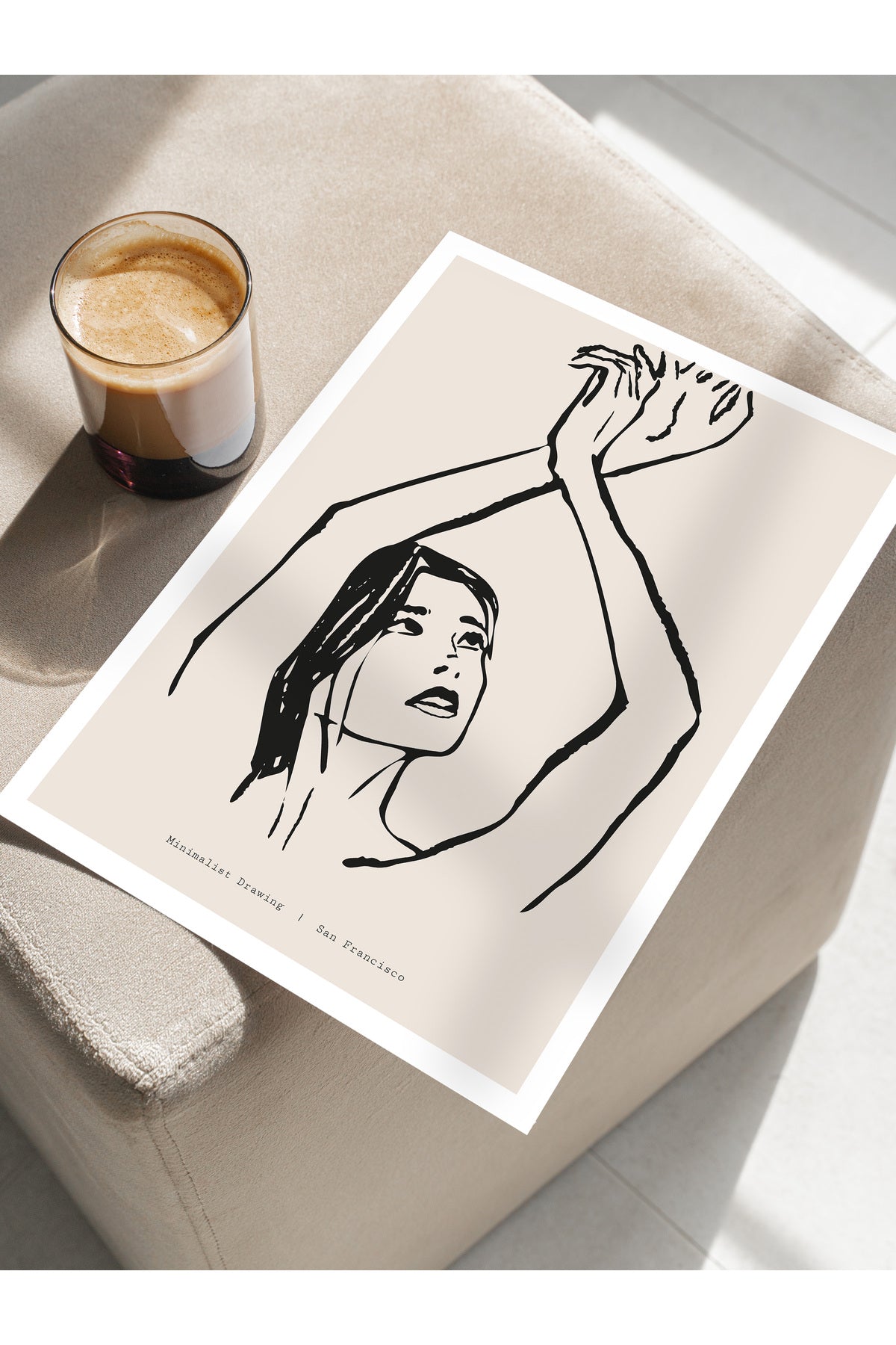 Soft Boho Çerçevesiz Duvar Posteri, İskandinav Temalı Poster - Salon, Mutfak ve Yatak Odası Dekoru