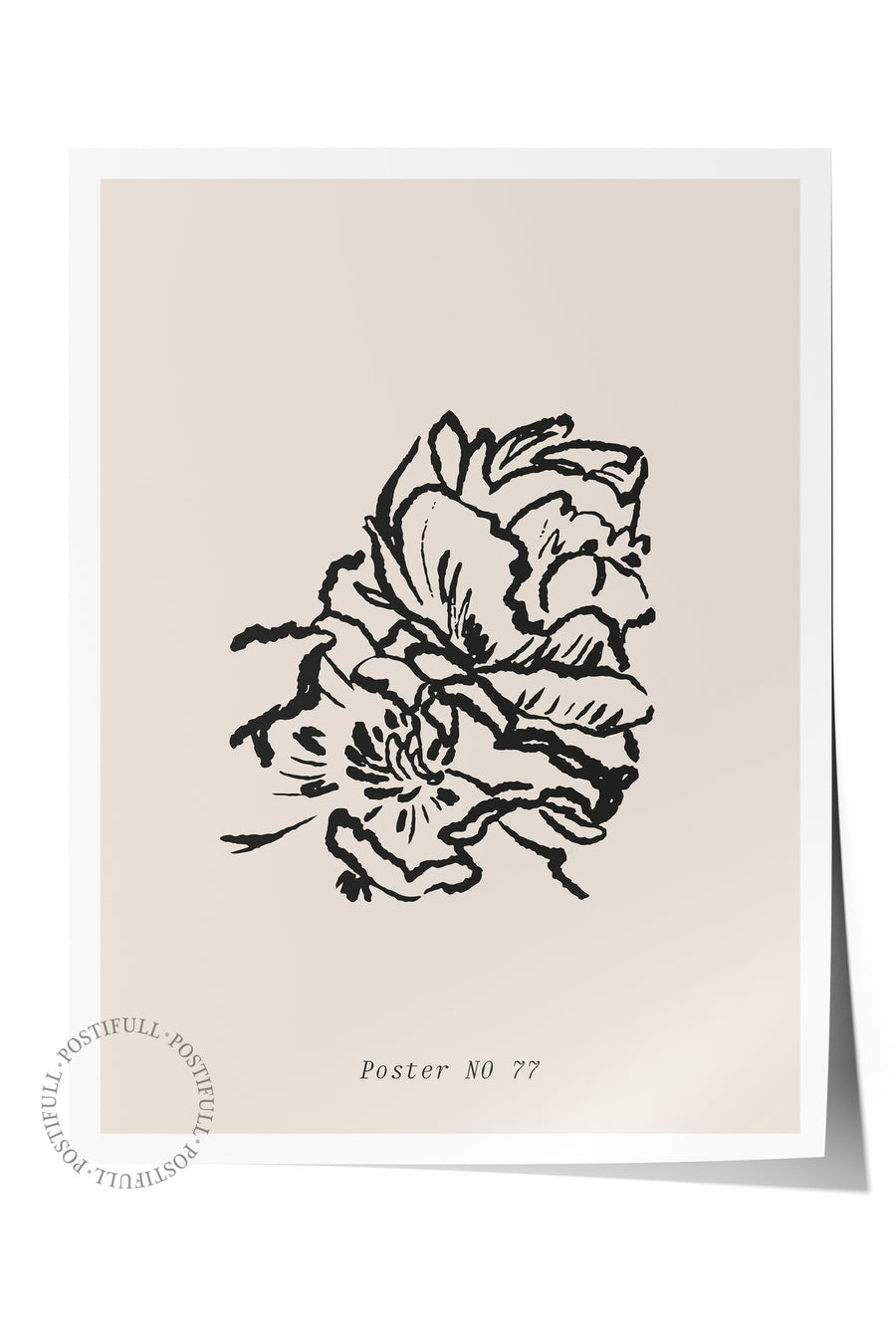 Farklı Tonlarda Çiçek Deseni Bohem & Boho Çerçevesiz Poster