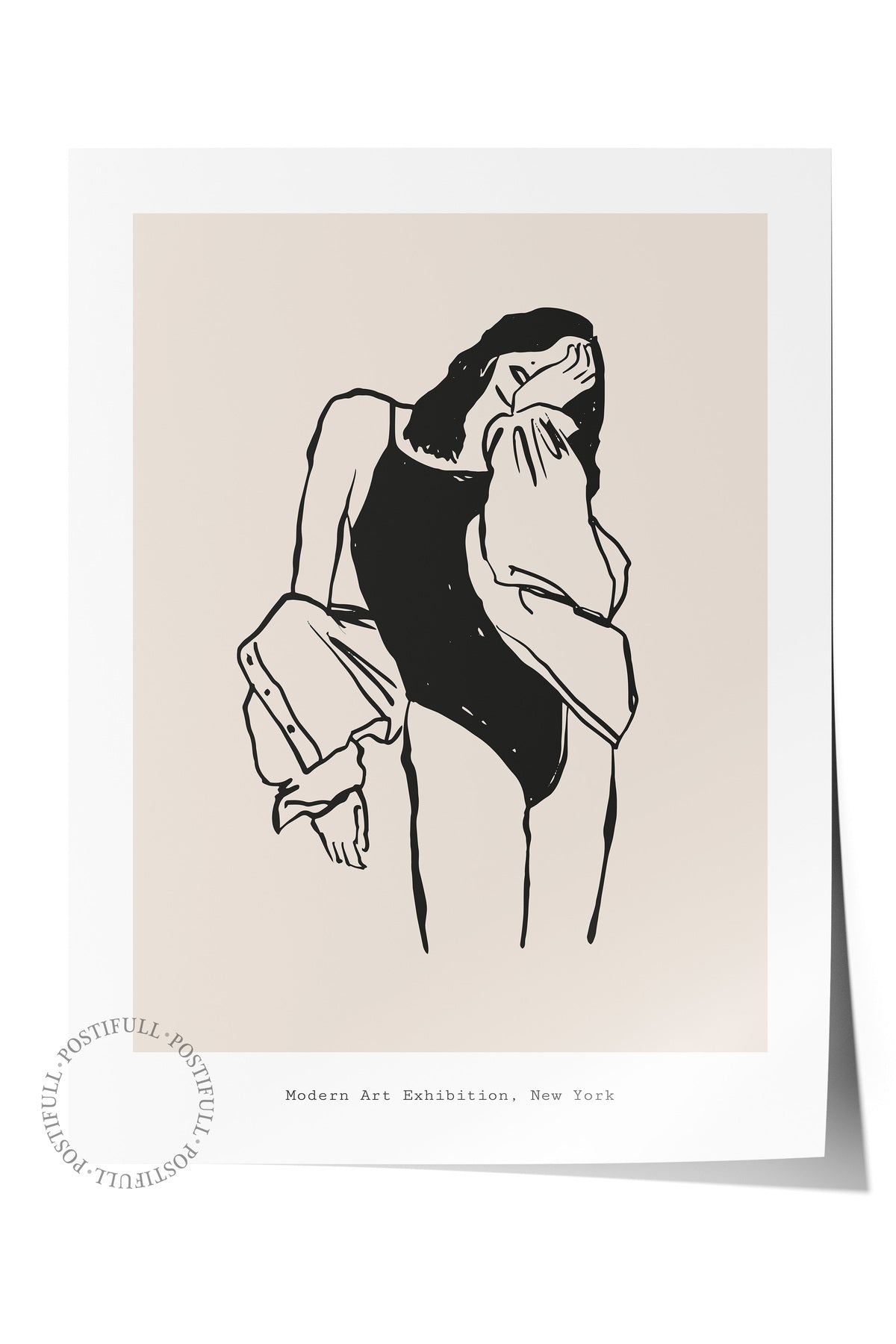 Soft Boho Çerçevesiz Duvar Posteri, İskandinav Temalı Poster - Salon, Mutfak ve Yatak Odası Dekoru