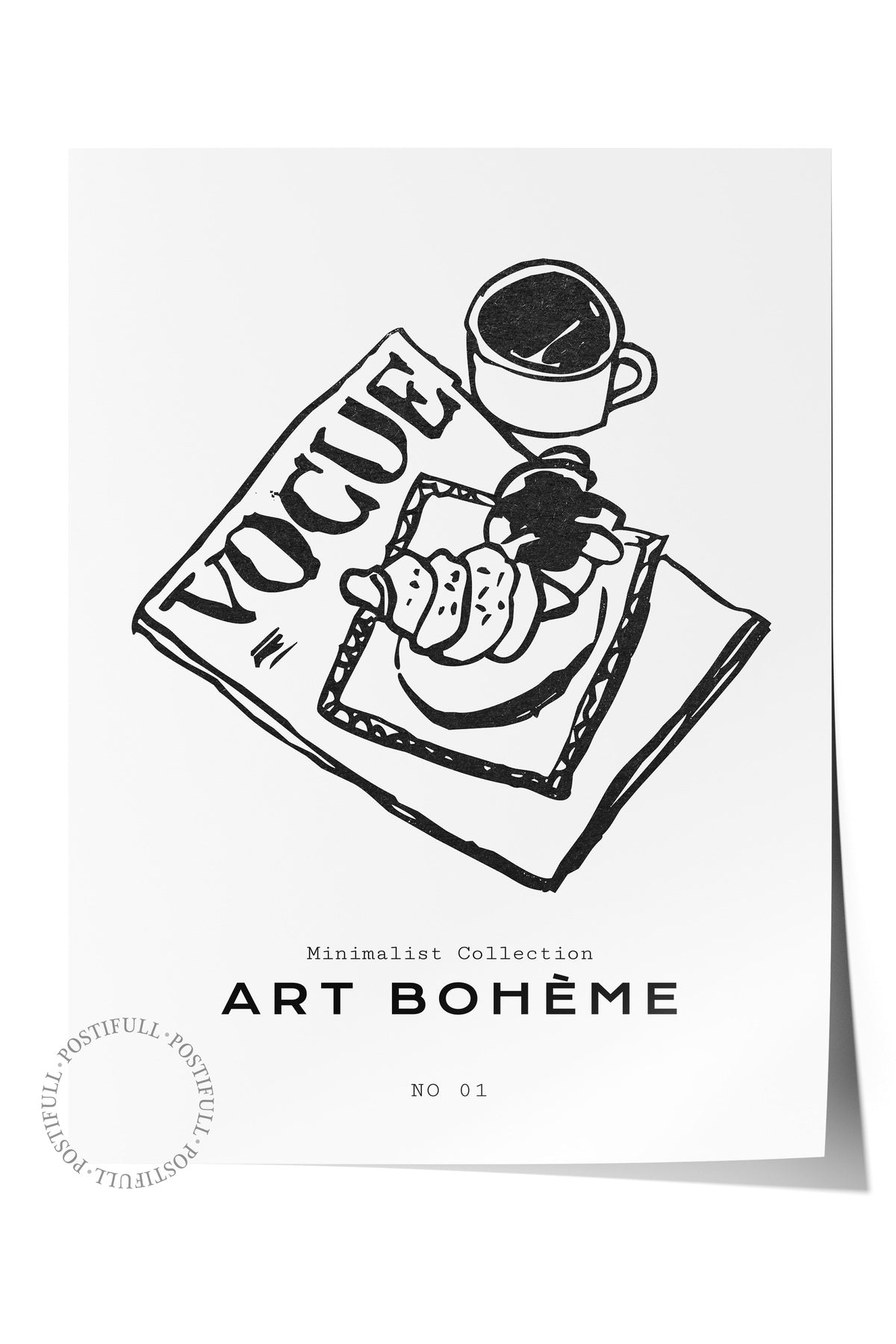 Soft Boho Çerçevesiz Duvar Posteri, İskandinav Temalı Poster - Salon, Mutfak ve Yatak Odası Dekoru