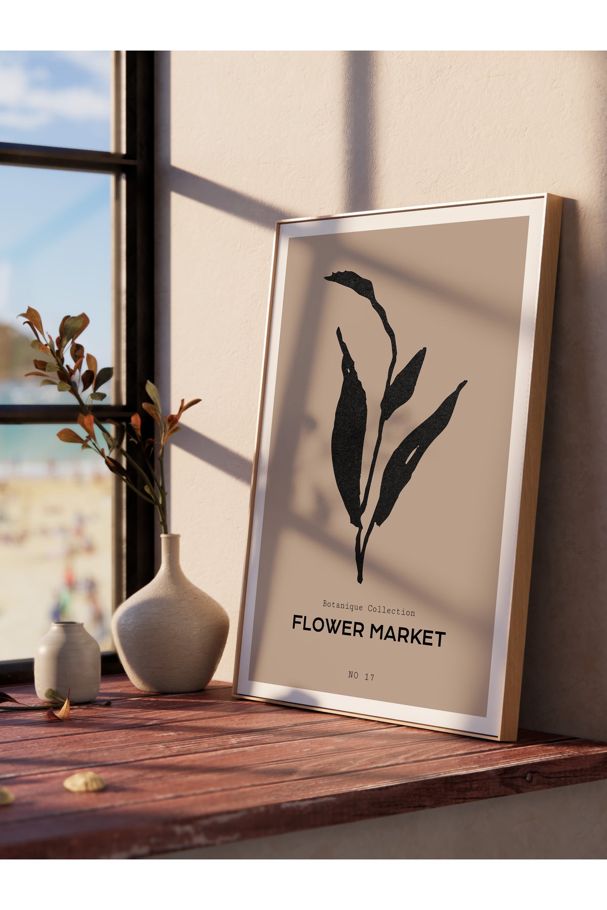 Soft Boho Çerçevesiz Duvar Posteri, İskandinav Temalı Poster - Salon, Mutfak ve Yatak Odası Dekoru