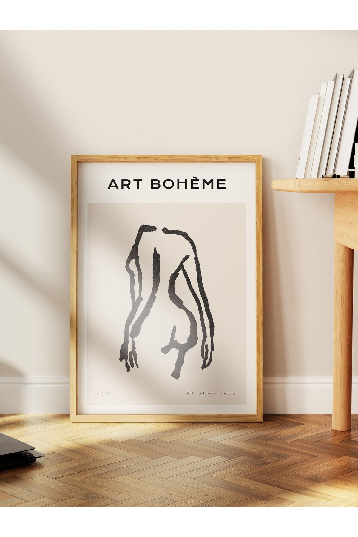 Soft Boho Çerçevesiz Duvar Posteri, İskandinav Temalı Poster - Salon, Mutfak ve Yatak Odası Dekoru