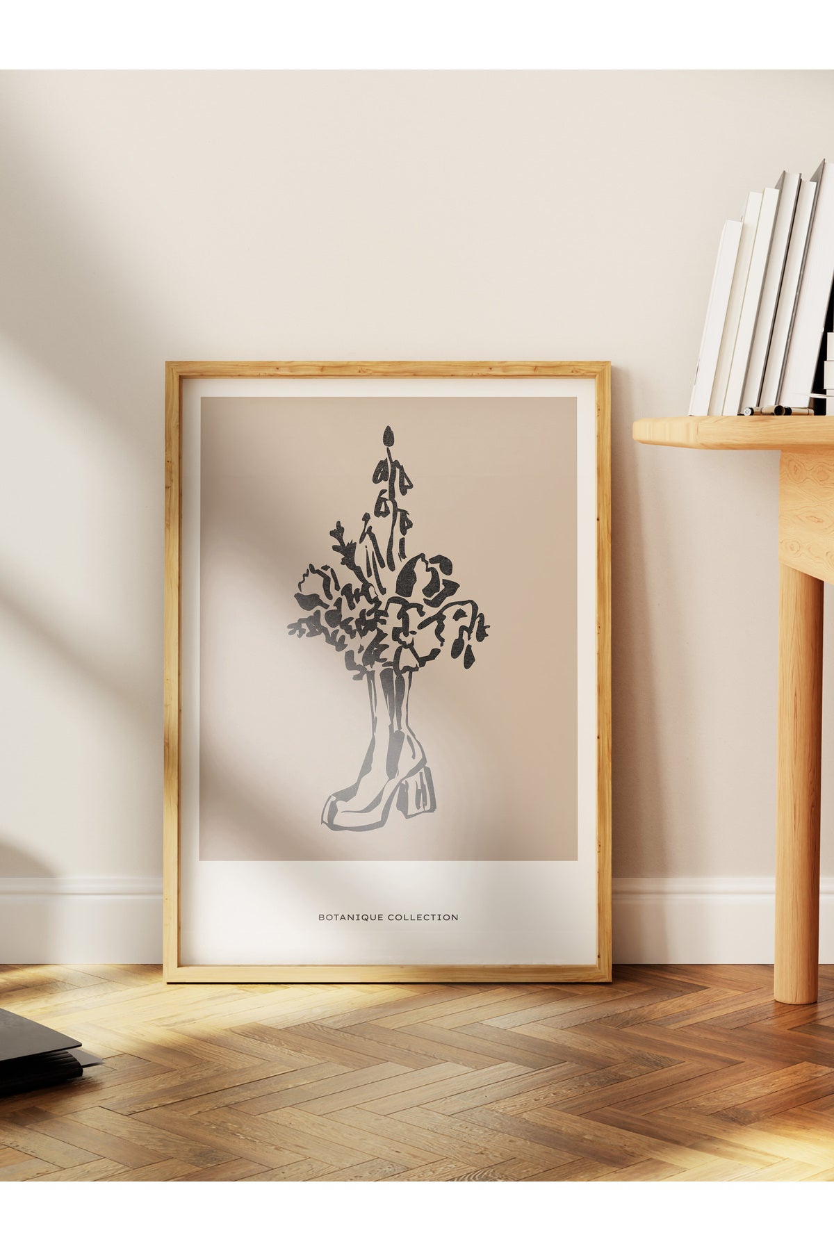 Soft Boho Çerçevesiz Duvar Posteri, İskandinav Temalı Poster - Salon, Mutfak ve Yatak Odası Dekoru