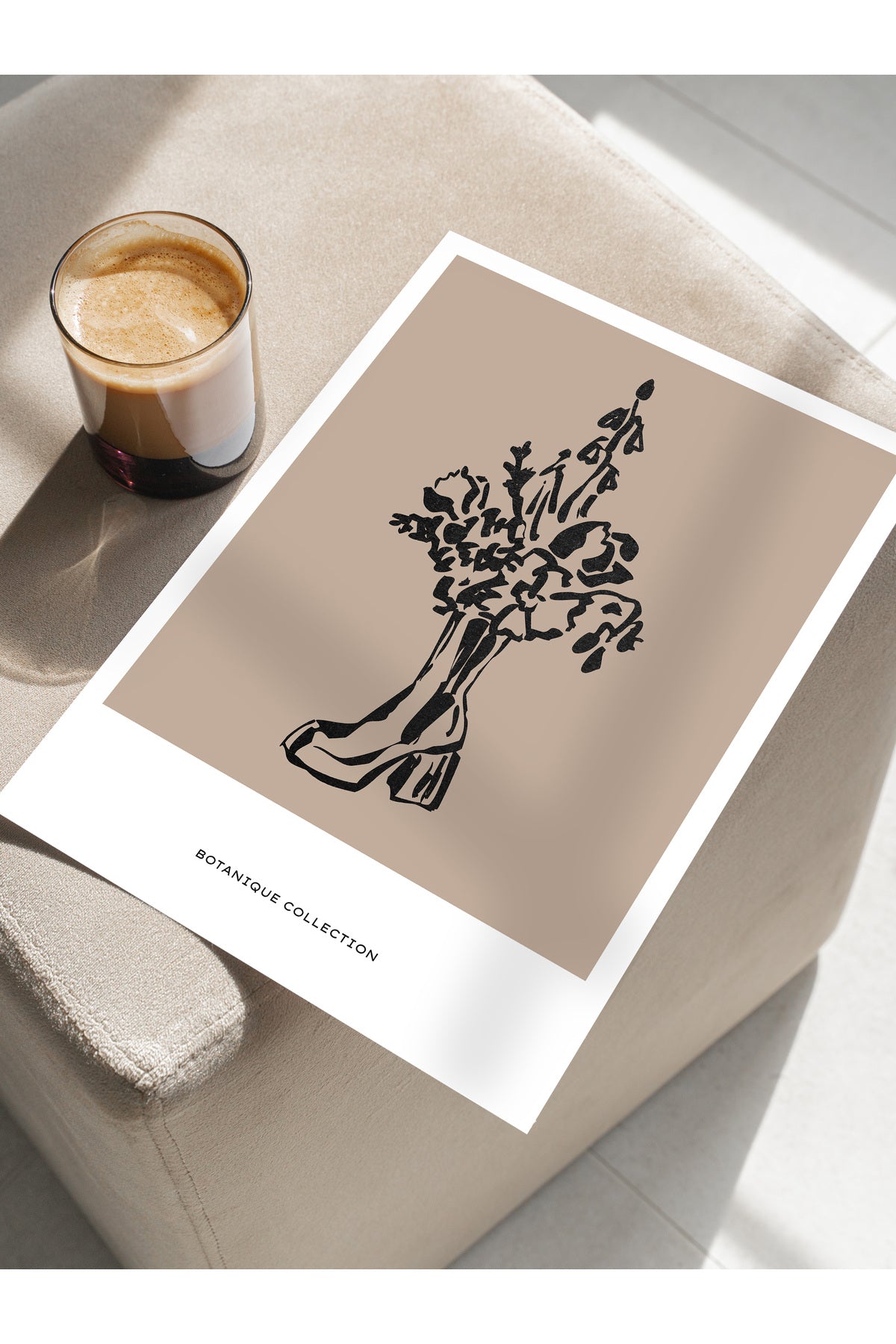 Soft Boho Çerçevesiz Duvar Posteri, İskandinav Temalı Poster - Salon, Mutfak ve Yatak Odası Dekoru