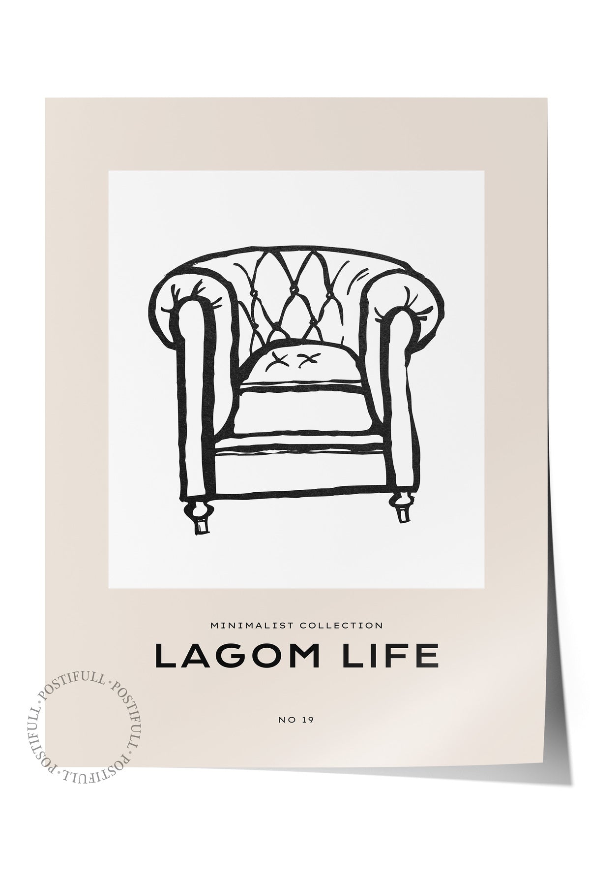 Soft Boho Çerçevesiz Duvar Posteri, İskandinav Temalı Poster - Salon, Mutfak ve Yatak Odası Dekoru