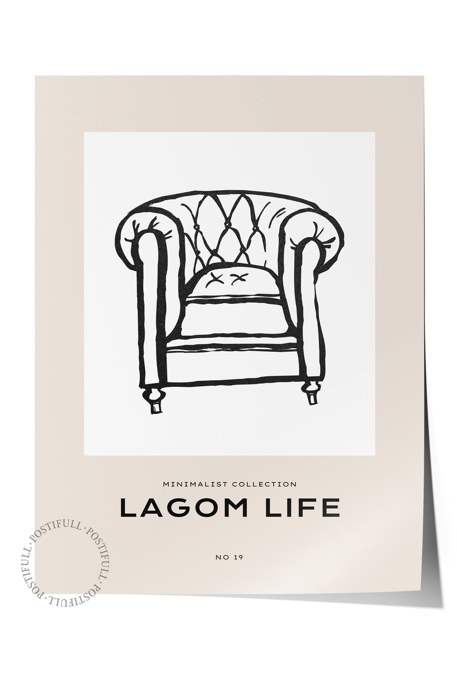 Farklı Tonlarda LAGOM LIFE Bohem & Boho Çerçevesiz Poster