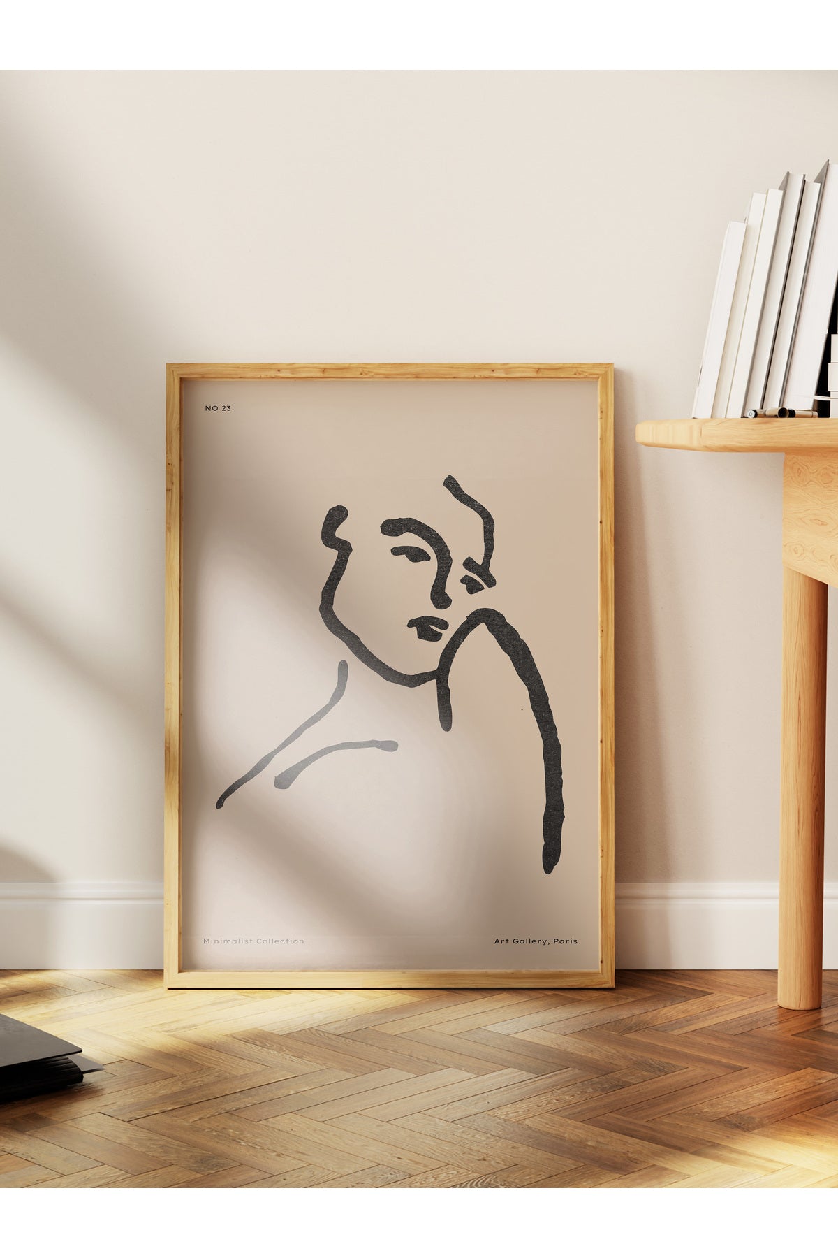 Soft Boho Çerçevesiz Duvar Posteri, İskandinav Temalı Poster - Salon, Mutfak ve Yatak Odası Dekoru