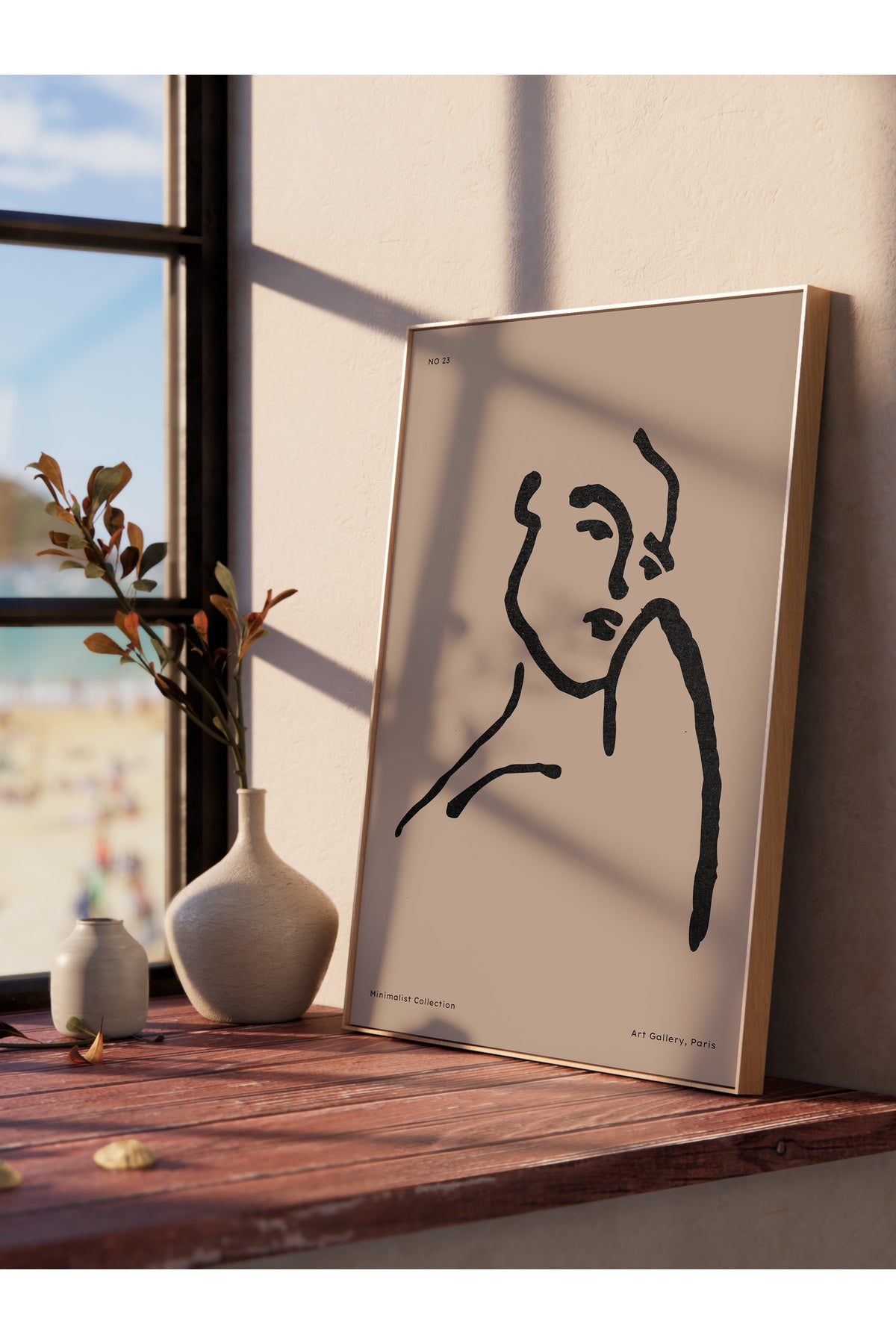 Soft Boho Çerçevesiz Duvar Posteri, İskandinav Temalı Poster - Salon, Mutfak ve Yatak Odası Dekoru