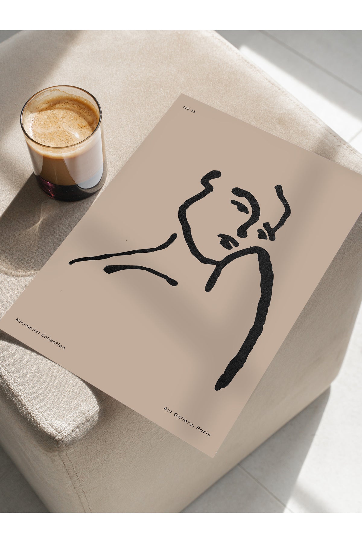 Soft Boho Çerçevesiz Duvar Posteri, İskandinav Temalı Poster - Salon, Mutfak ve Yatak Odası Dekoru