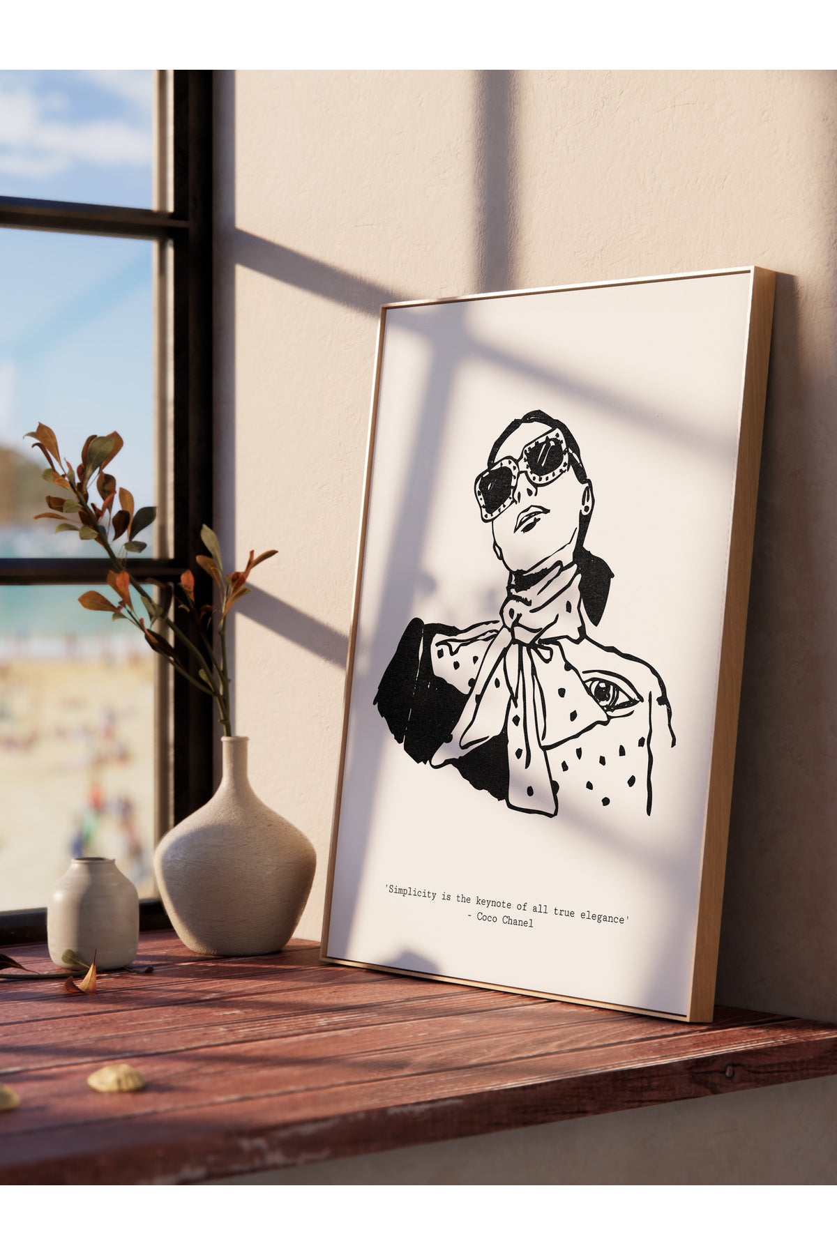Soft Boho Çerçevesiz Duvar Posteri, İskandinav Temalı Poster - Salon, Mutfak ve Yatak Odası Dekoru