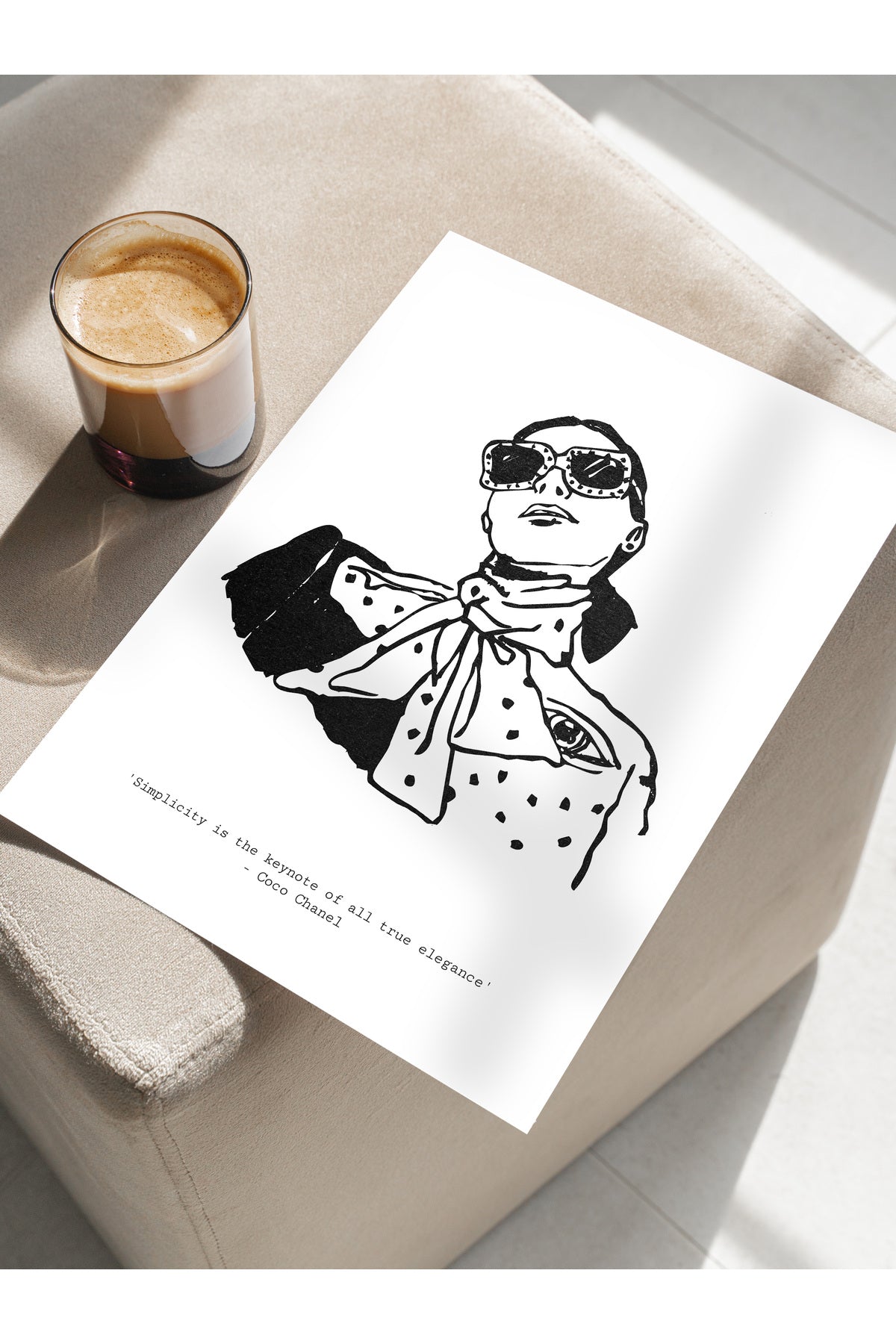 Soft Boho Çerçevesiz Duvar Posteri, İskandinav Temalı Poster - Salon, Mutfak ve Yatak Odası Dekoru