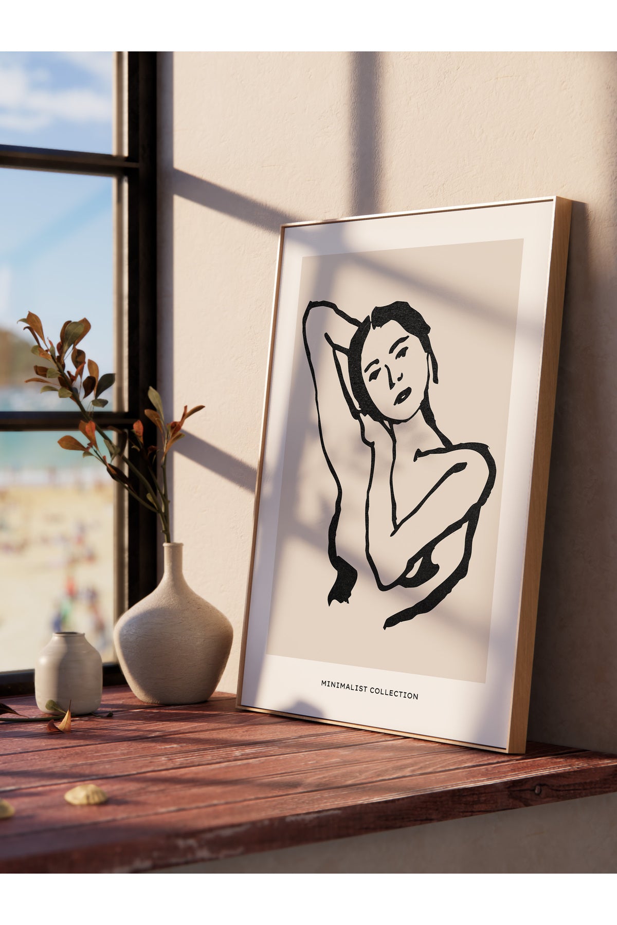 Soft Boho Çerçevesiz Duvar Posteri, İskandinav Temalı Poster - Salon, Mutfak ve Yatak Odası Dekoru