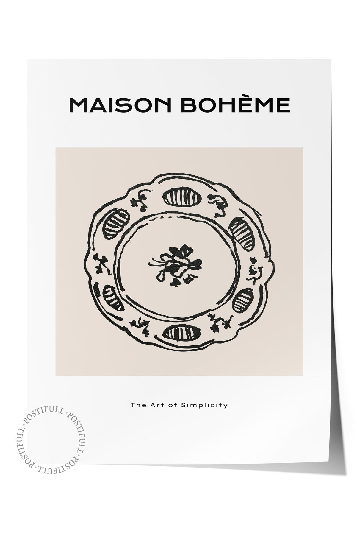 Soft Boho Çerçevesiz Duvar Posteri, İskandinav Temalı Poster - Salon, Mutfak ve Yatak Odası Dekoru