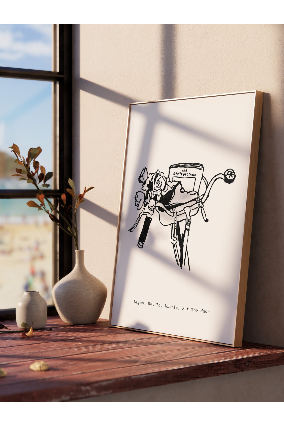 Soft Boho Çerçevesiz Duvar Posteri, İskandinav Temalı Poster - Salon, Mutfak ve Yatak Odası Dekoru