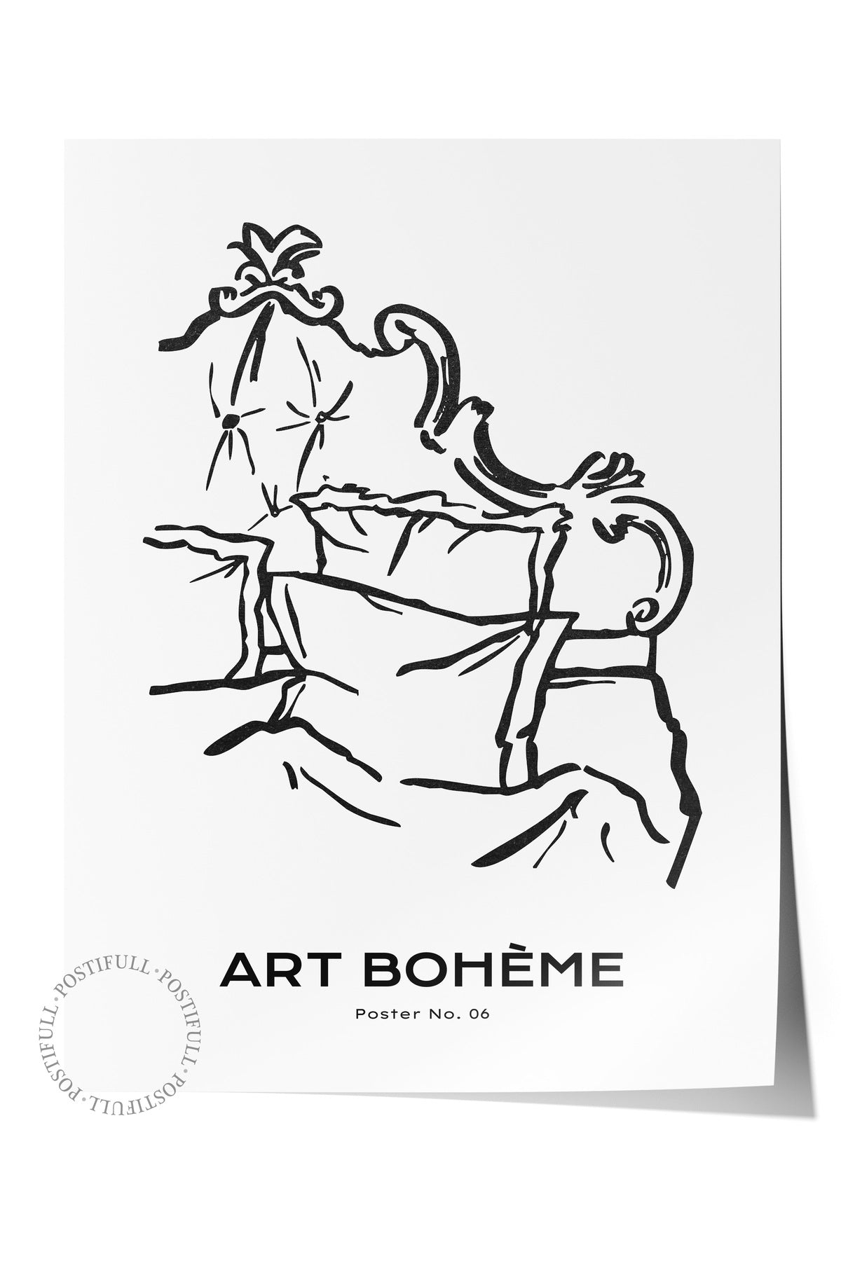 Soft Boho Çerçevesiz Duvar Posteri, İskandinav Temalı Poster - Salon, Mutfak ve Yatak Odası Dekoru