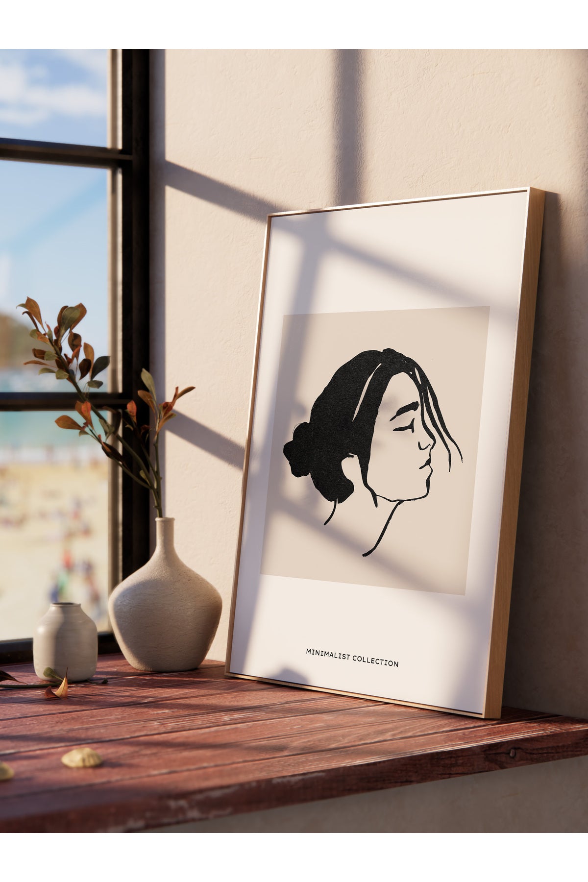 Soft Boho Çerçevesiz Duvar Posteri, İskandinav Temalı Poster - Salon, Mutfak ve Yatak Odası Dekoru