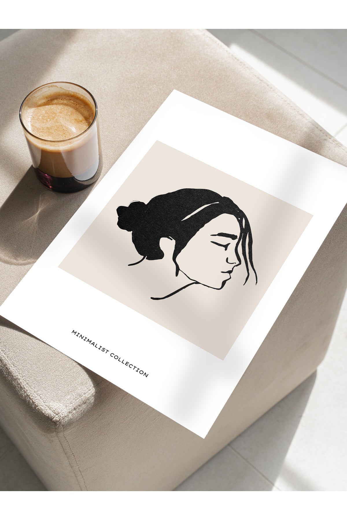 Soft Boho Çerçevesiz Duvar Posteri, İskandinav Temalı Poster - Salon, Mutfak ve Yatak Odası Dekoru