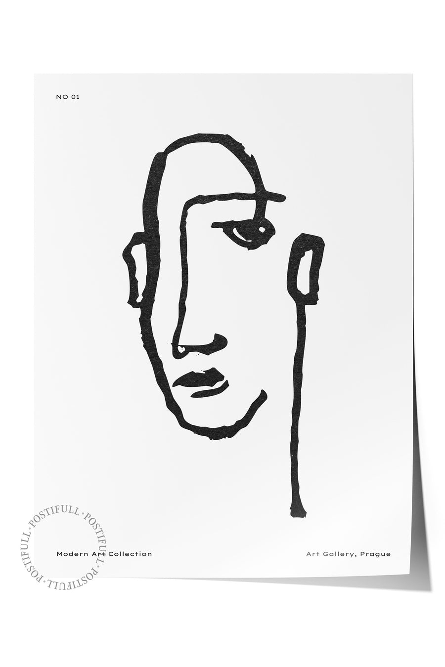 Modern Sanat Yüz Çizimi Bohem & Boho Çerçevesiz Poster