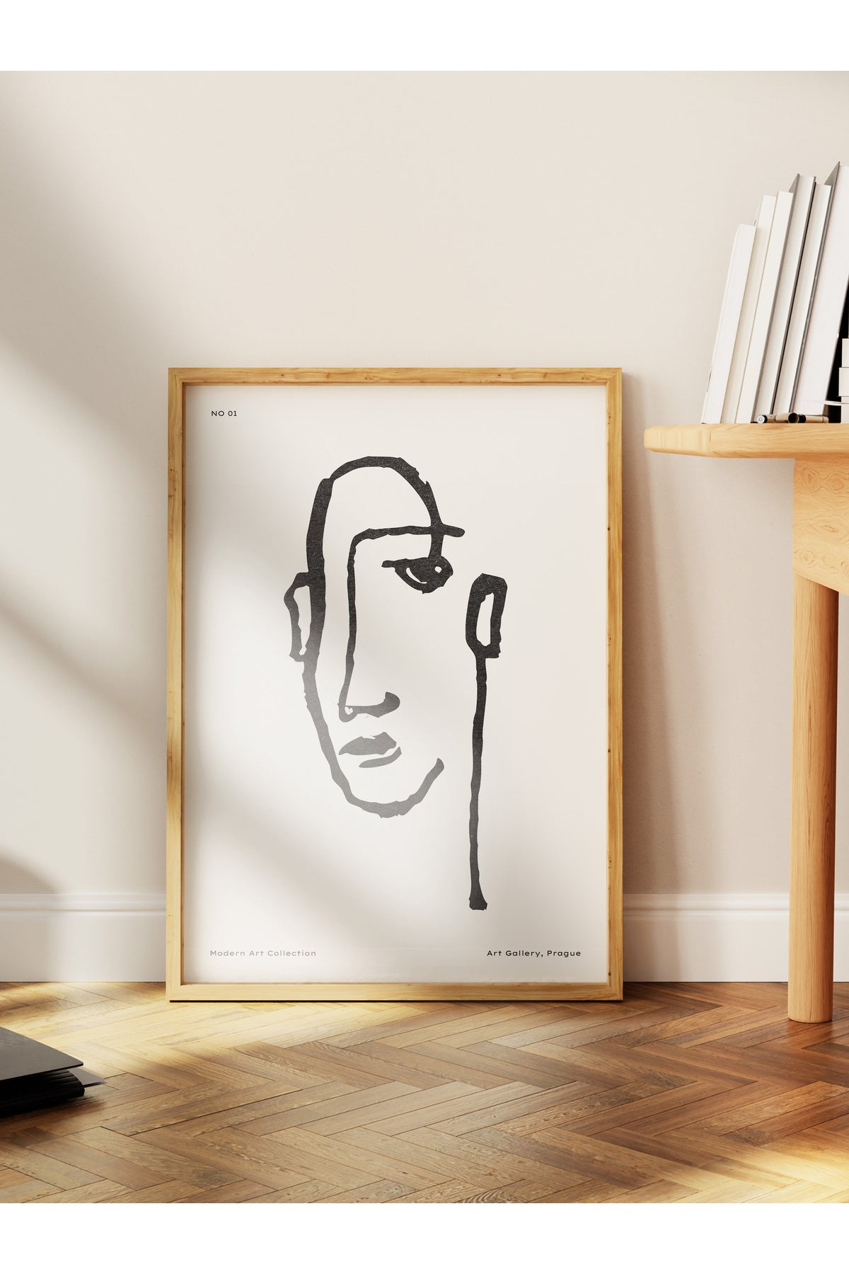 Soft Boho Çerçevesiz Duvar Posteri, İskandinav Temalı Poster - Salon, Mutfak ve Yatak Odası Dekoru