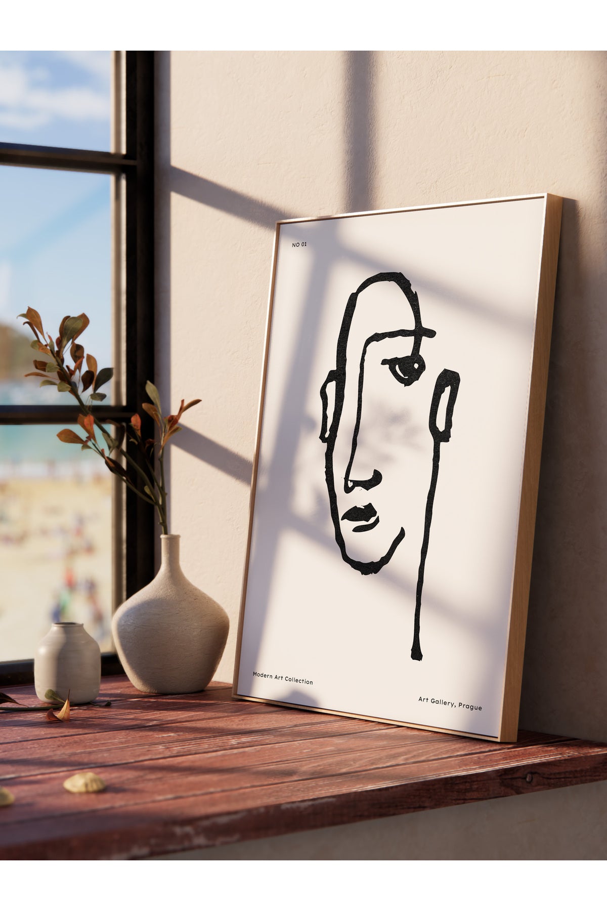 Soft Boho Çerçevesiz Duvar Posteri, İskandinav Temalı Poster - Salon, Mutfak ve Yatak Odası Dekoru