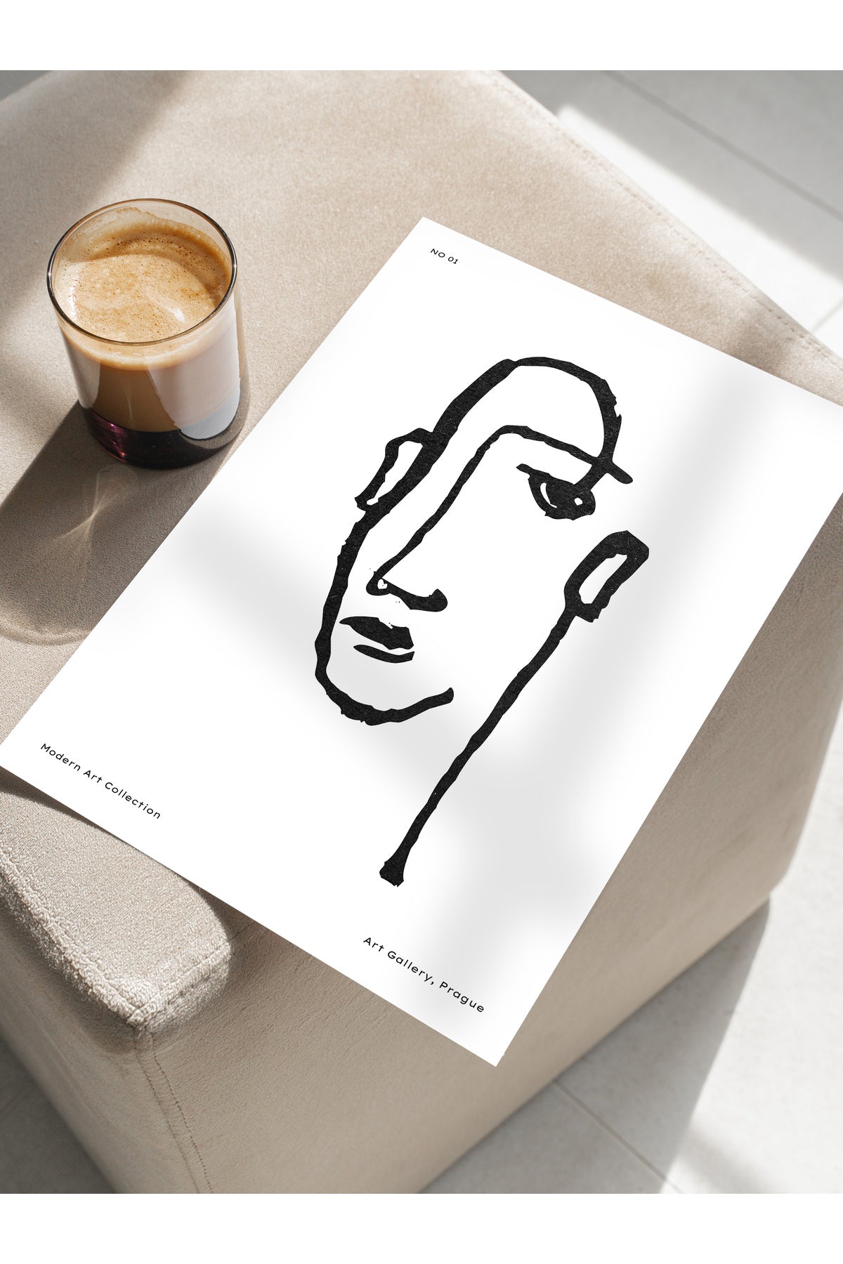 Soft Boho Çerçevesiz Duvar Posteri, İskandinav Temalı Poster - Salon, Mutfak ve Yatak Odası Dekoru