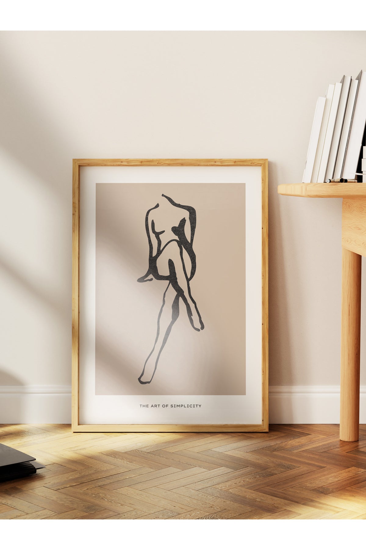 Soft Boho Çerçevesiz Duvar Posteri, İskandinav Temalı Poster - Salon, Mutfak ve Yatak Odası Dekoru