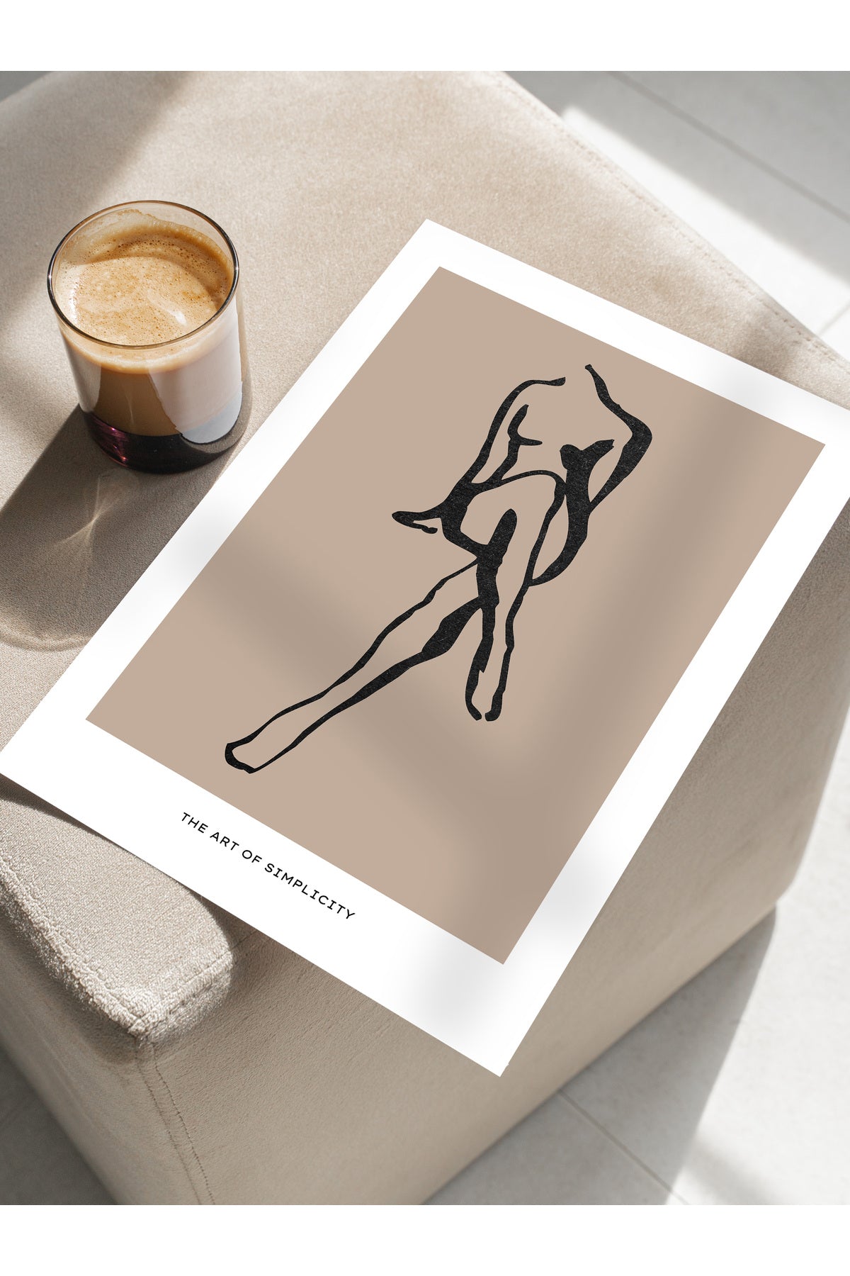 Soft Boho Çerçevesiz Duvar Posteri, İskandinav Temalı Poster - Salon, Mutfak ve Yatak Odası Dekoru